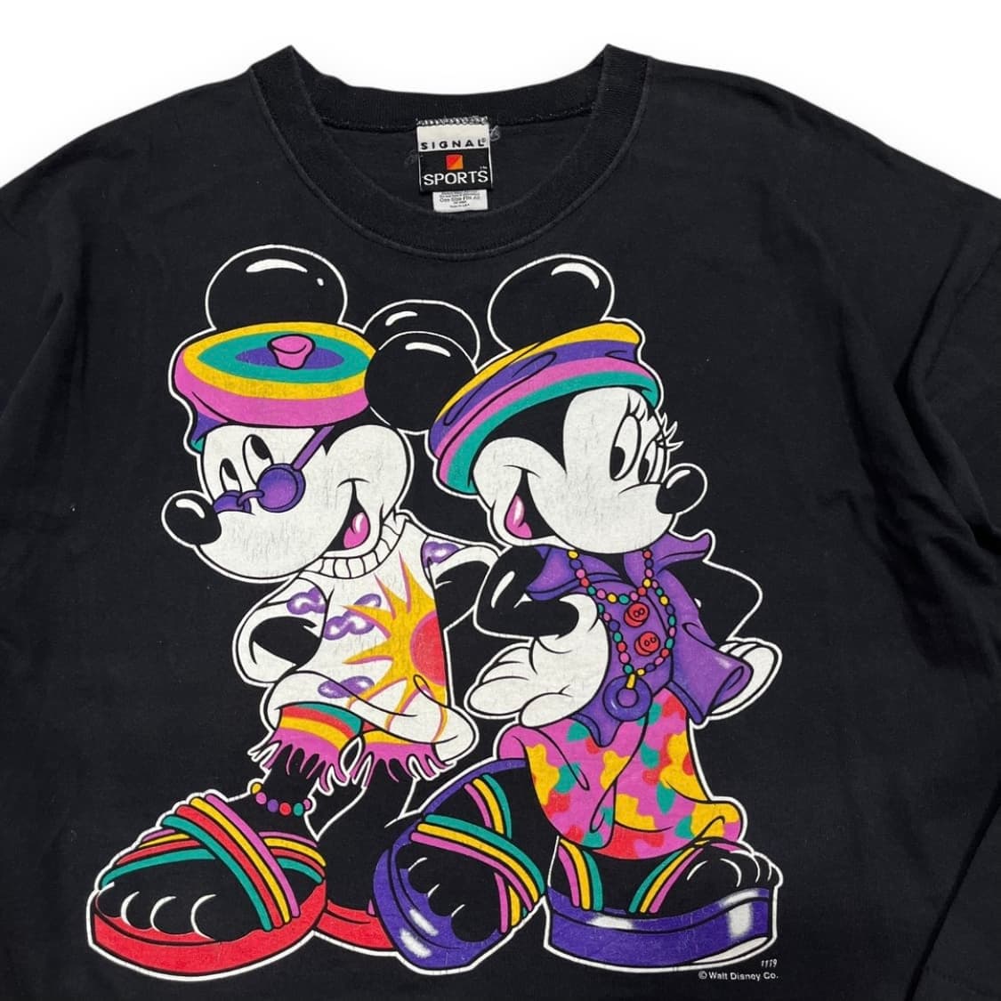 미키 마우스 시그널 스포츠 90s 올드스쿨 힙합 티셔츠 상품이미지2