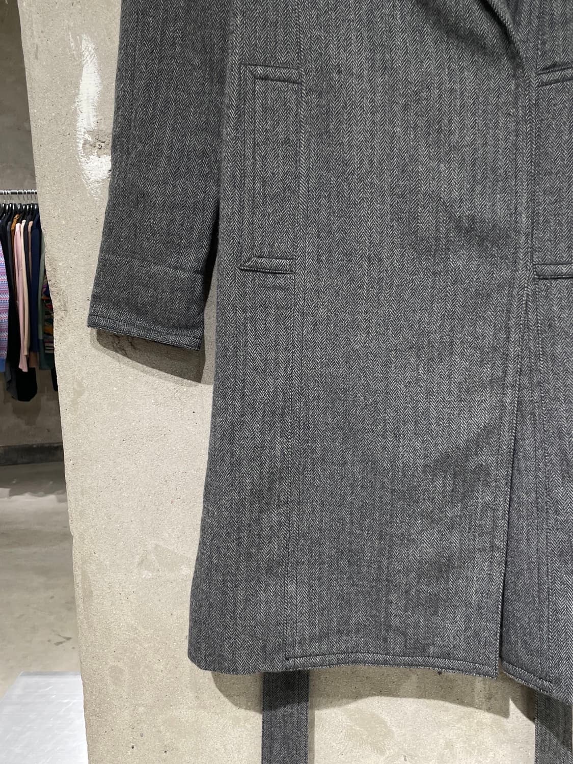 마크 제이콥스 그레이 헤링본 울 코트 상품이미지4