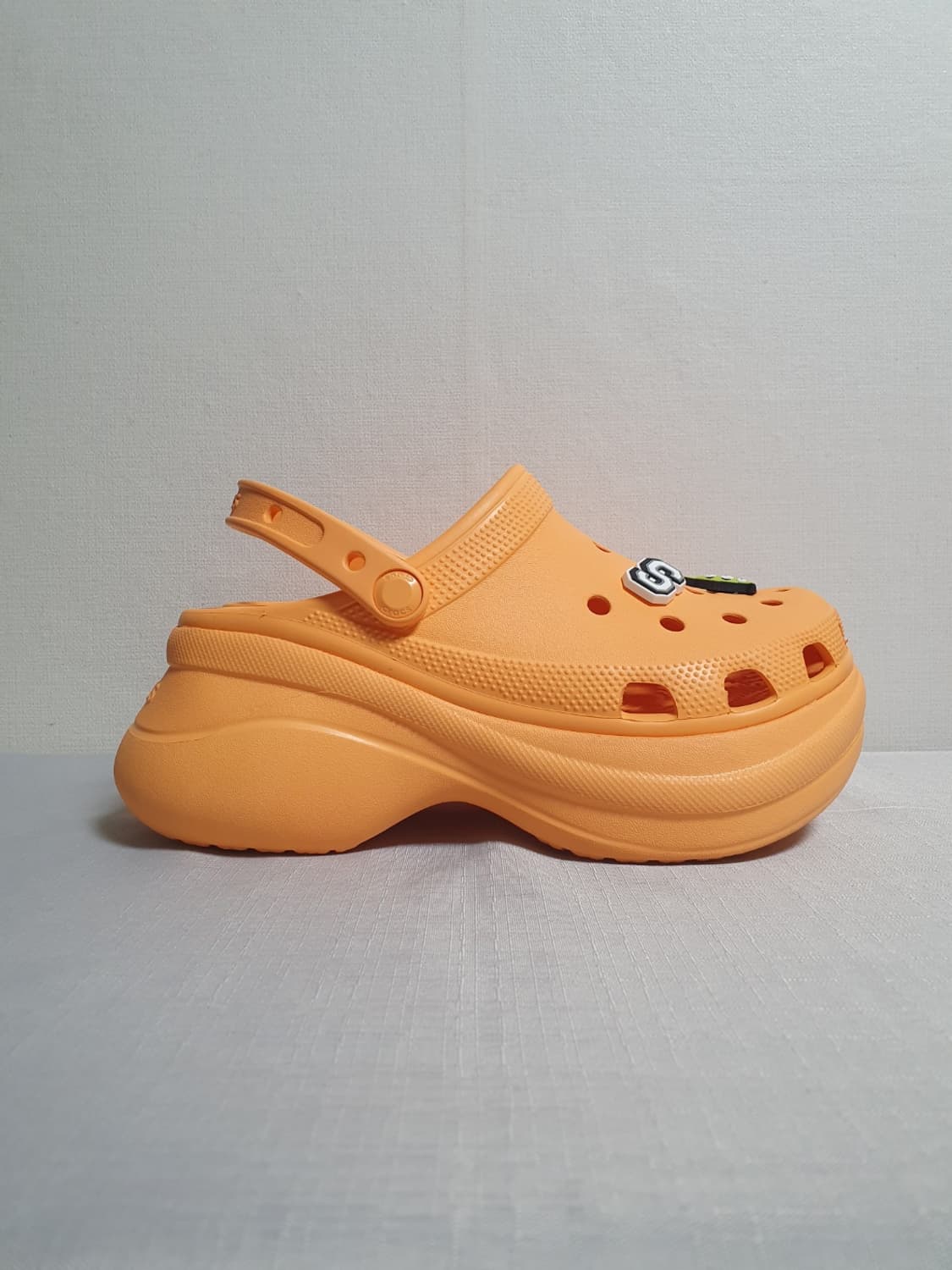 240mm 크록스 샌들 베이 클로그 통굽 플랫폼 오렌지 상품이미지4