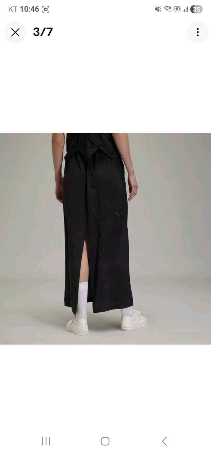  Y-3 컷아웃 패널 롱스커트 블랙  상품이미지3