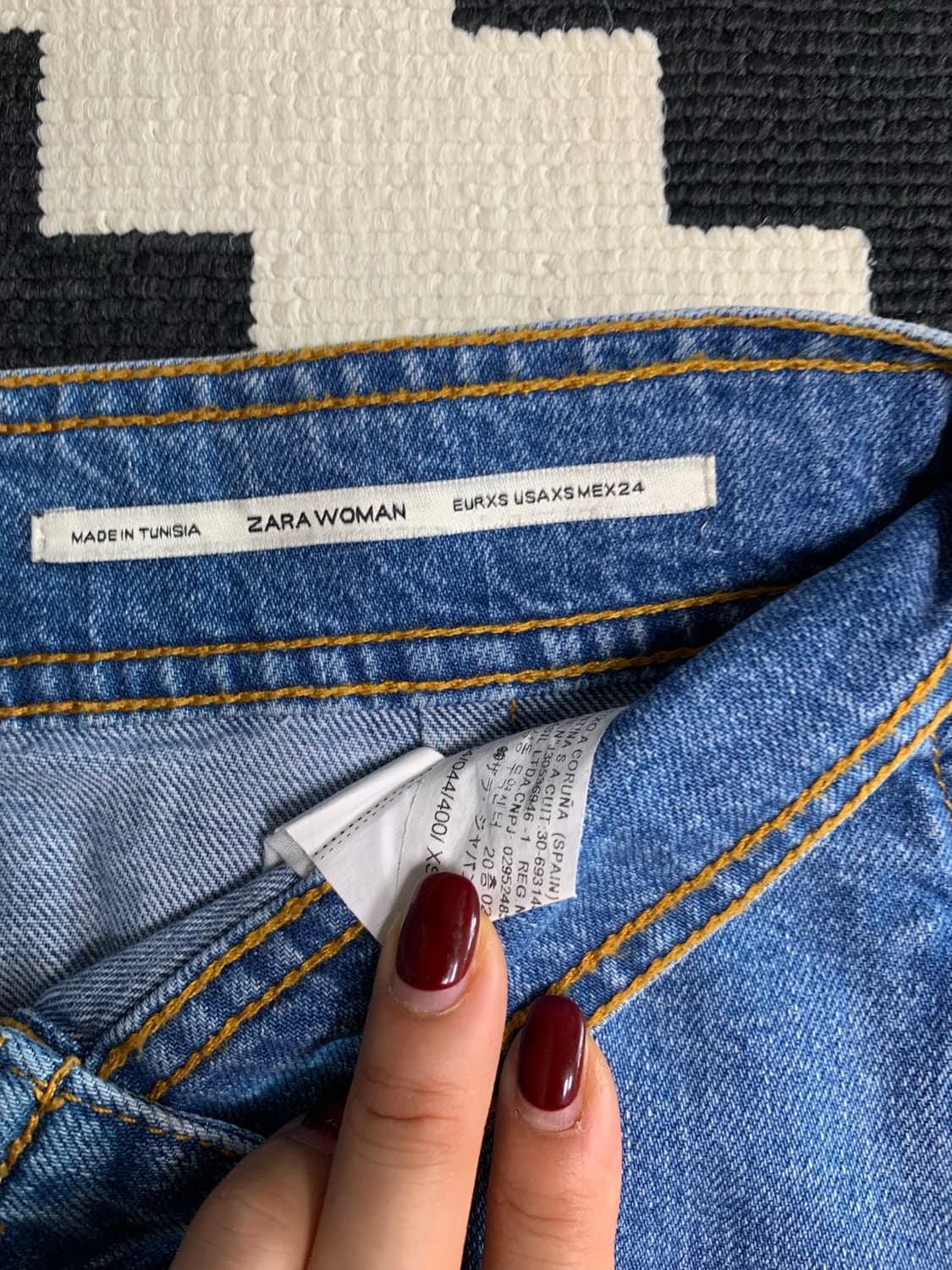 ZARA 자라 버튼플라이 데님 스커트_XS 상품이미지5