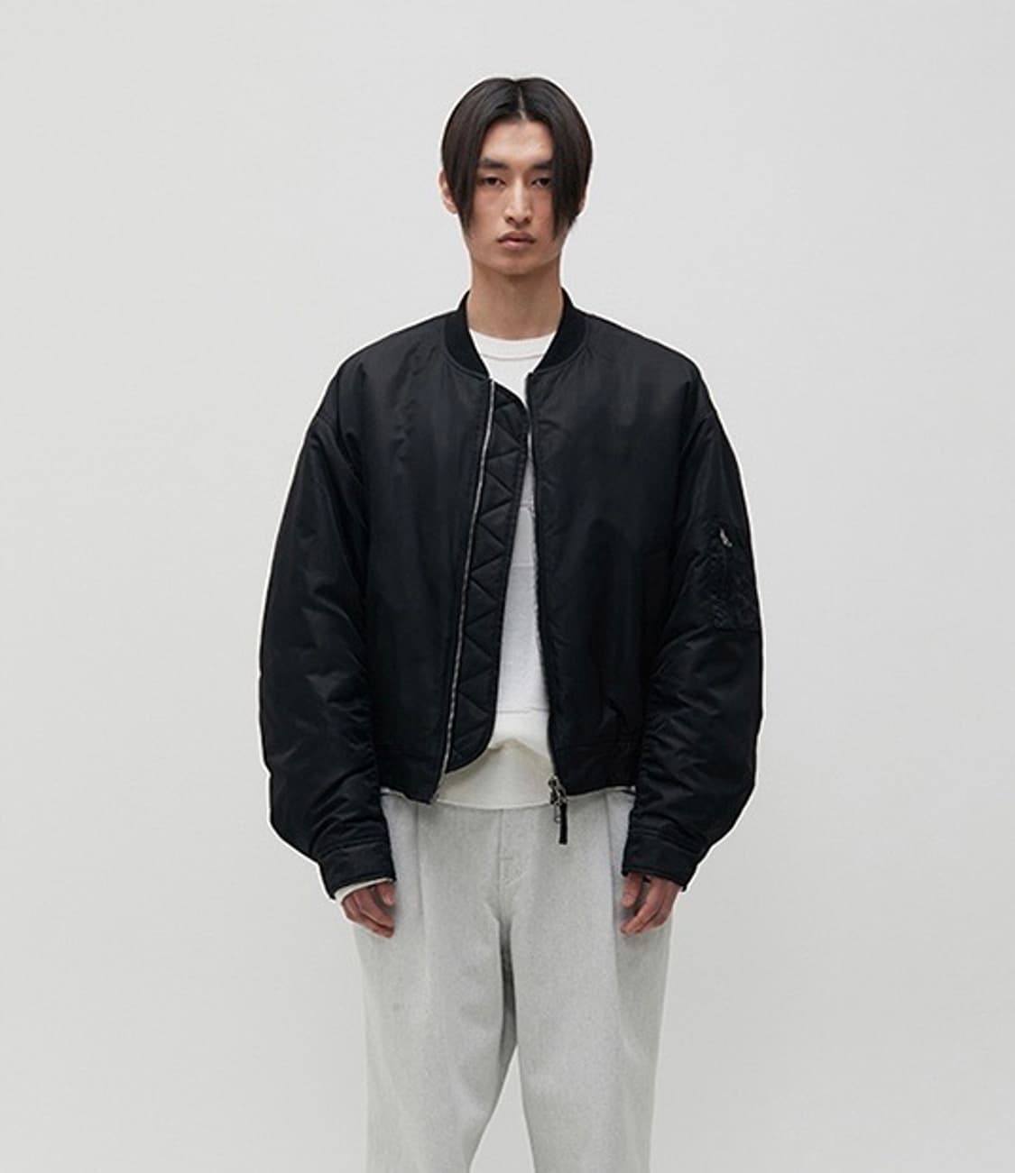 COOR 쿠어 오버핏 루슈 MA-1 패딩 자켓 상품이미지1