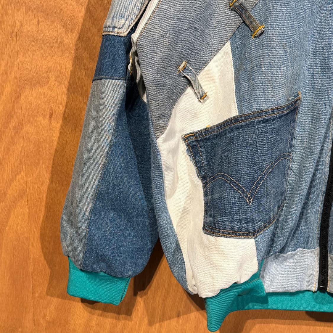 리바이스 데님 리메이크 패치워크 봄버 자켓 XL 상품이미지4