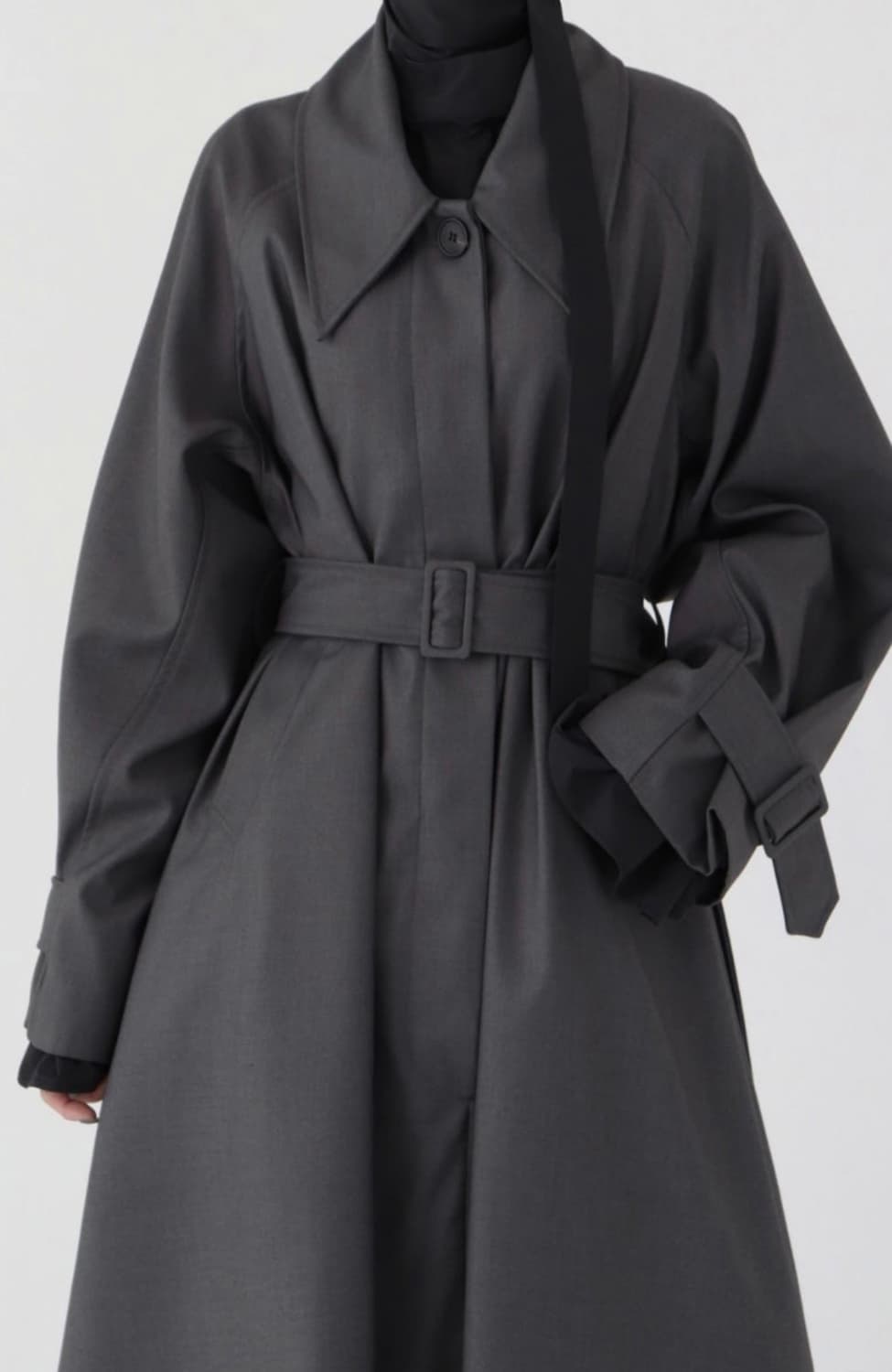 트리밍버드 싱글 트렌치코트 [Charcoal] 상품이미지1