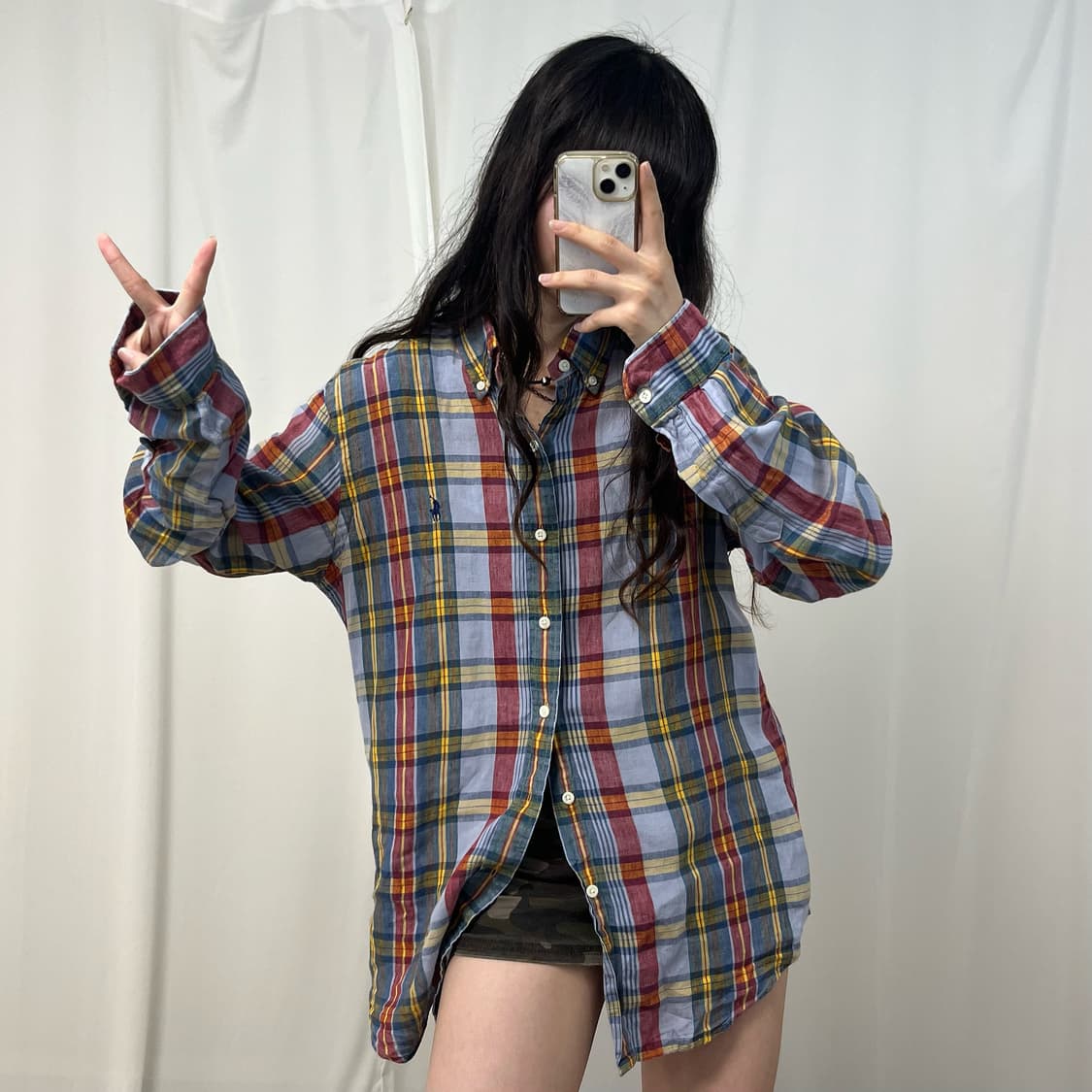 Polo Ralph Lauren sky blue check shirt  상품이미지2