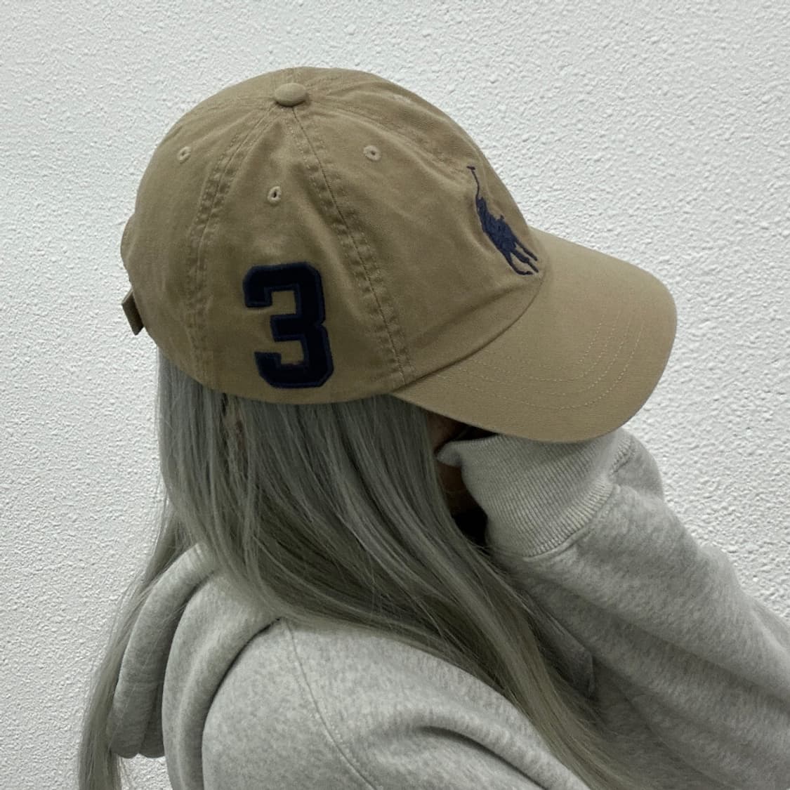 폴로 랄프로렌 네이비 빅포니 베이지 볼캡 상품이미지2