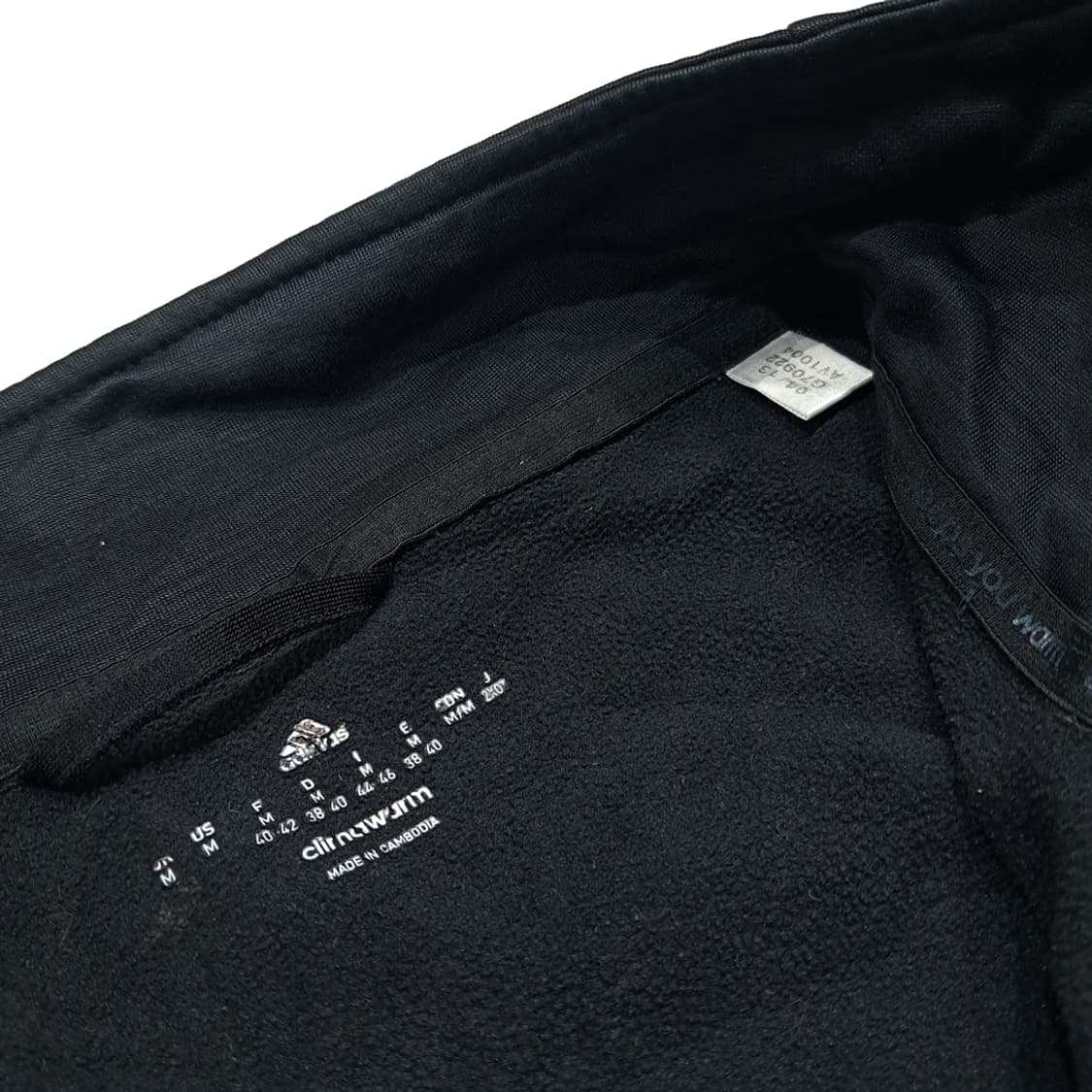 CL818 FREE 아디다스 기모 비대칭 블랙 크롭 집업 자켓 상품이미지3