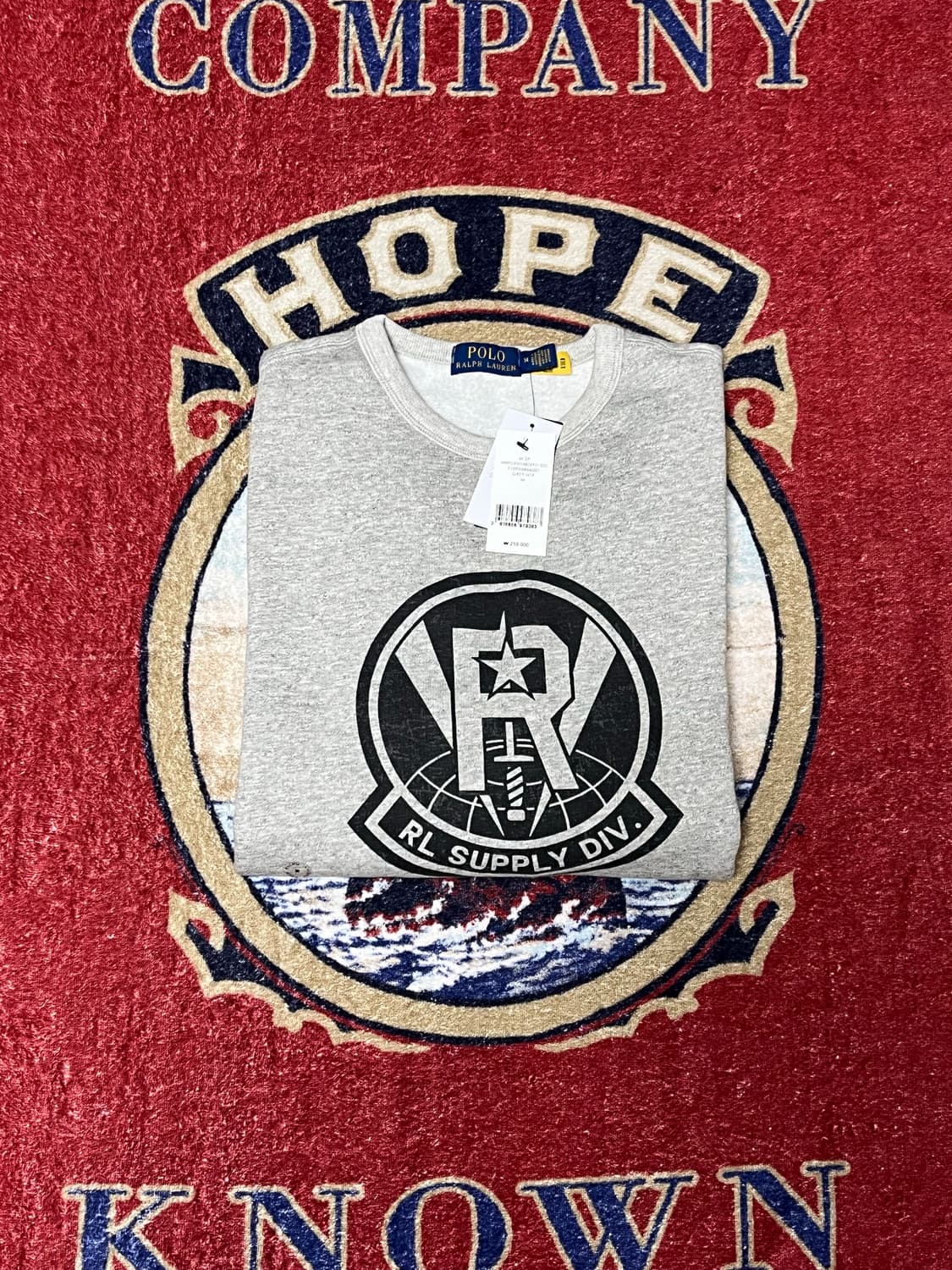 폴로 플리스 그래픽 맨투맨 스웨트셔츠 prl rrl 상품이미지1