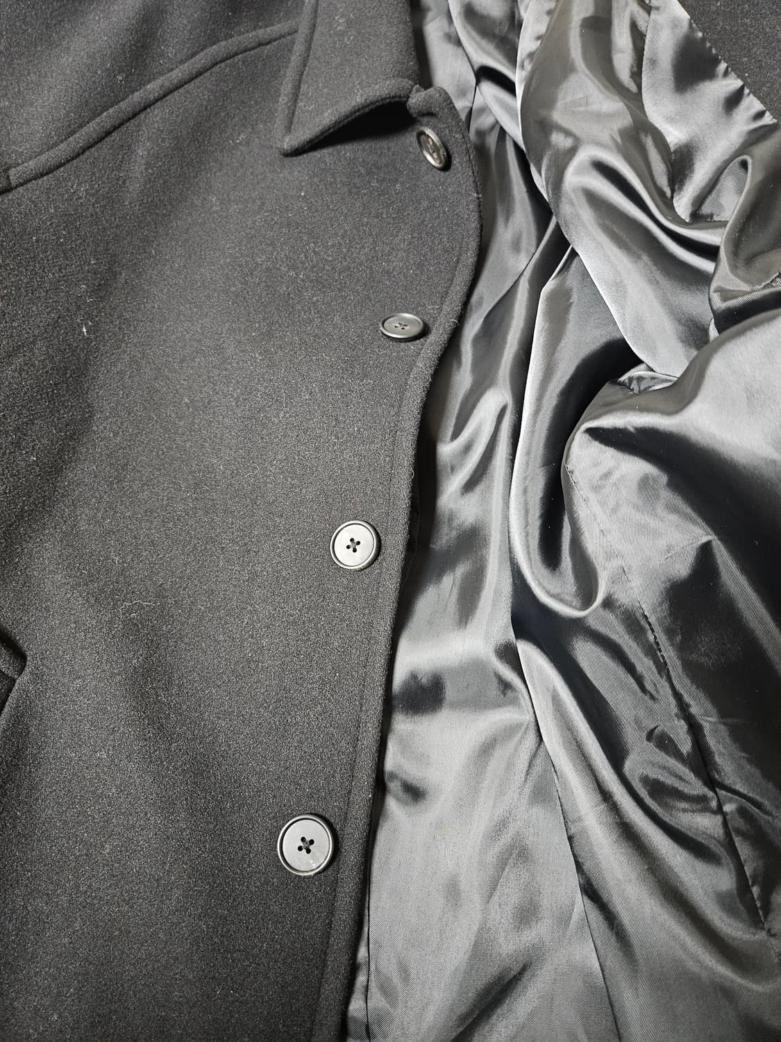 무신사스탠다드 캐시미어 블렌드 오버사이즈 발마칸 코트 블랙 L 상품이미지3