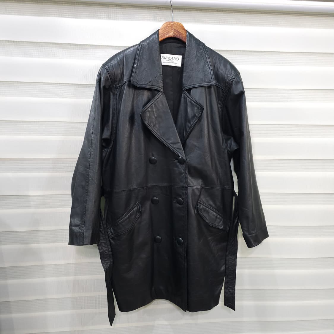 RiRiYANO 빈티지 가죽 트렌치 코트- 우먼프리 상품이미지1