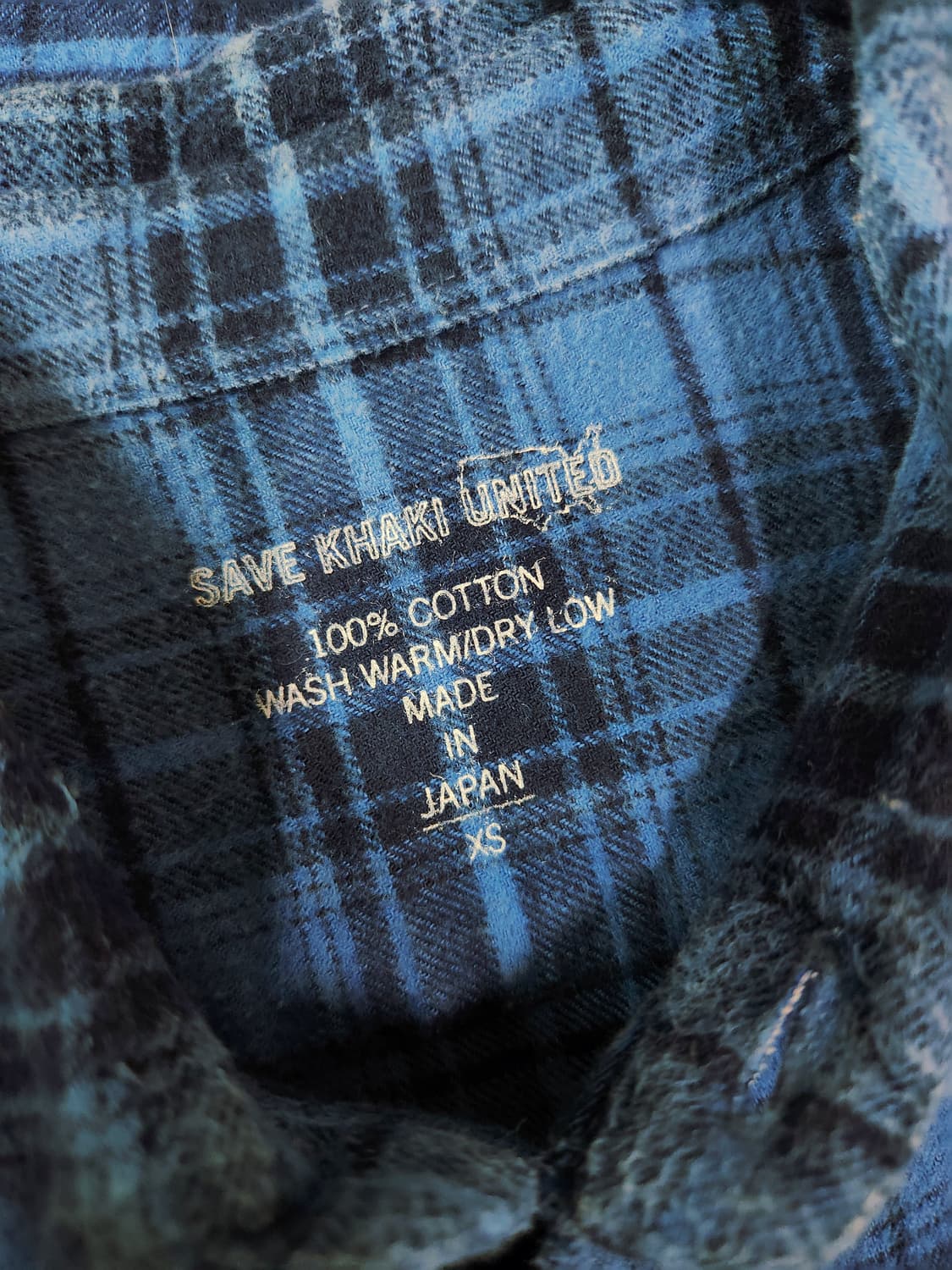 SAVE KHAKI UNITED 블루 체크 플란넬 셔츠 상품이미지6