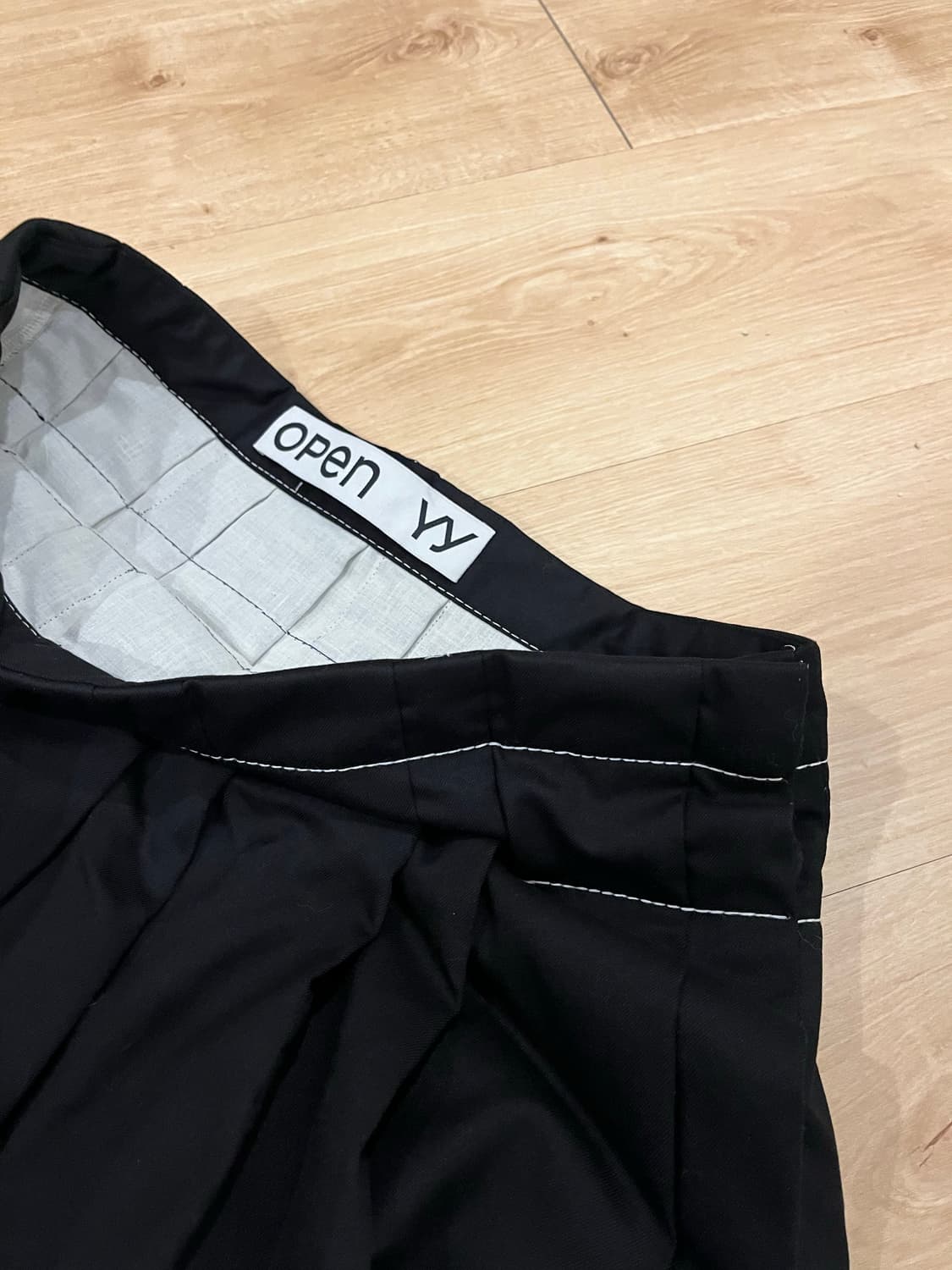 Openyy 오픈와이와이 플리츠스커트 블랙 상품이미지2