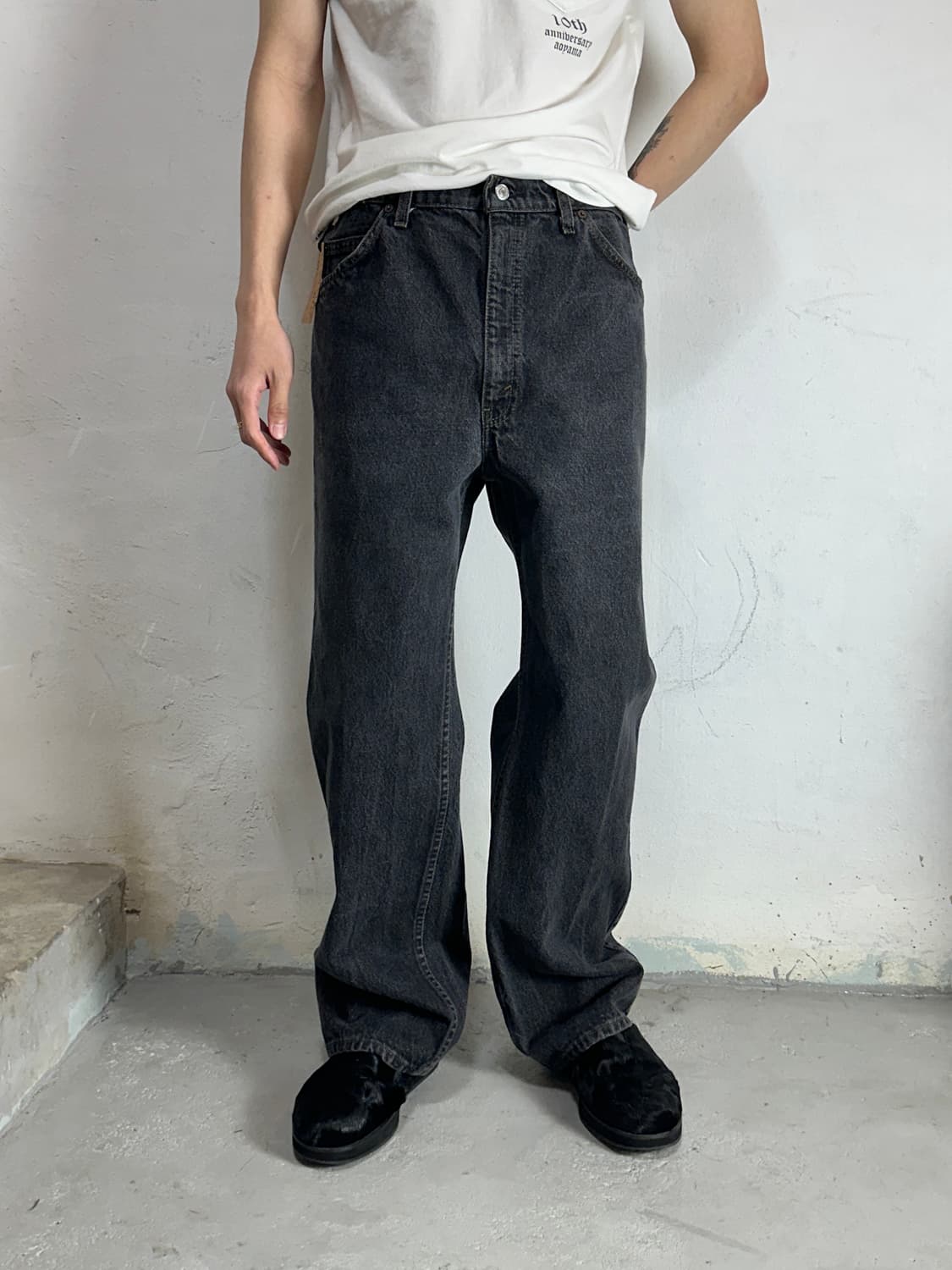 90's USA Made 빈티지 리바이스 517 블랙 부츠컷 상품이미지1