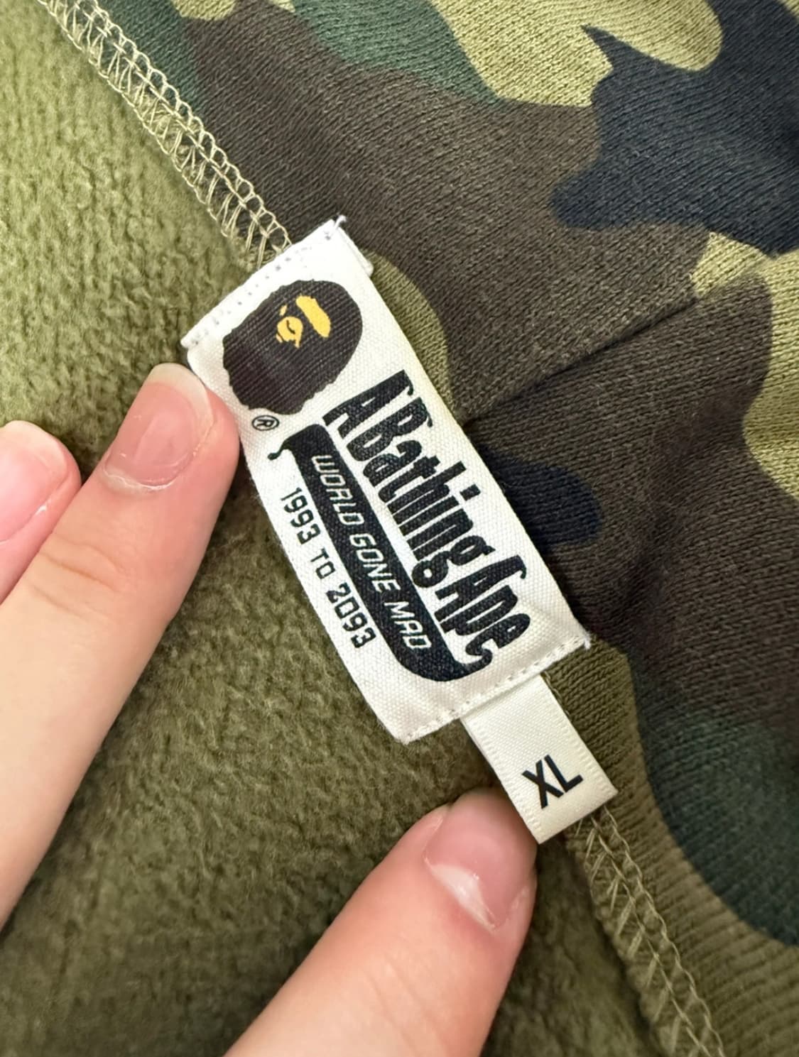 베이프 후드집업 카모 ponr xl 녹계 bape 상품이미지3