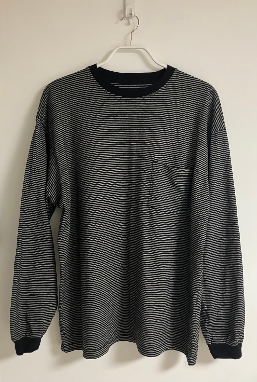 [듀테로] 스트라이프 포켓 긴팔티 상품이미지2