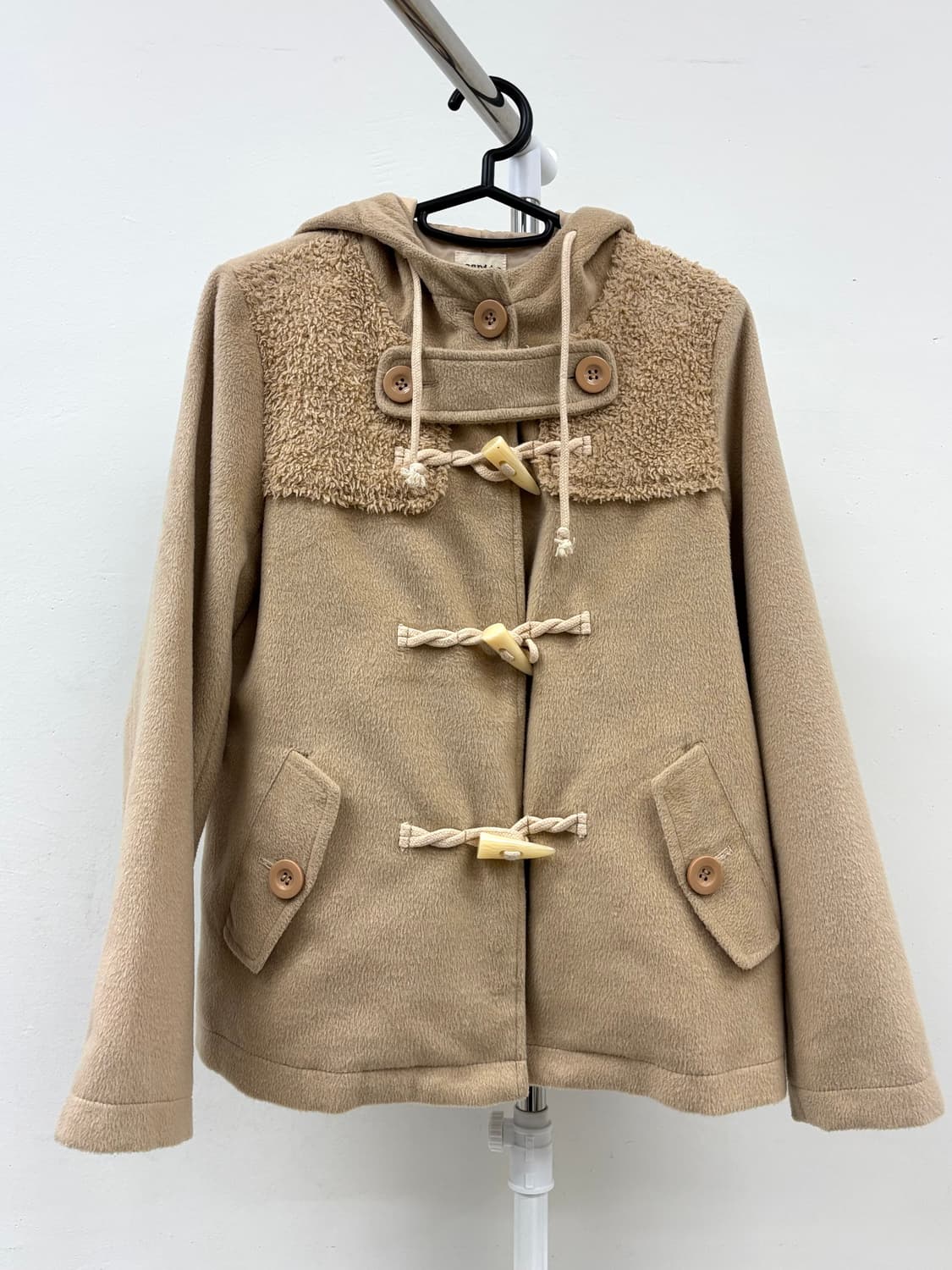 빈티지 베이지 하프 더플 코트 상품이미지4