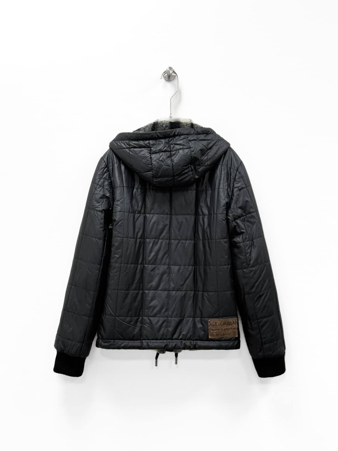 돌체앤가바나 체크 리버서블 후드 패딩 자켓 상품이미지3