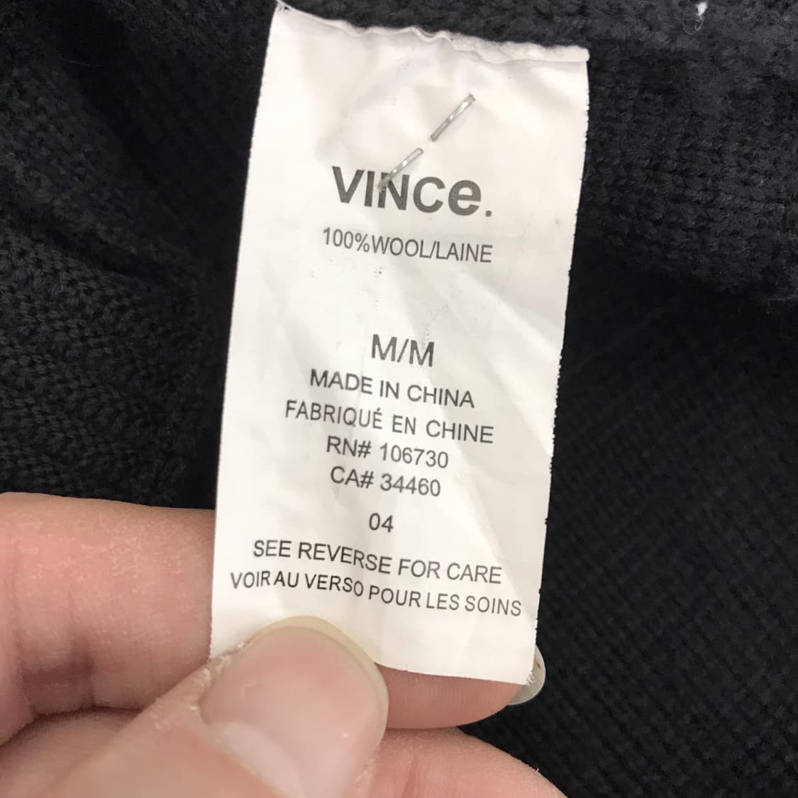 VINCE 빈스 울 100프로 집업 롱자켓 [여성M]  상품이미지5