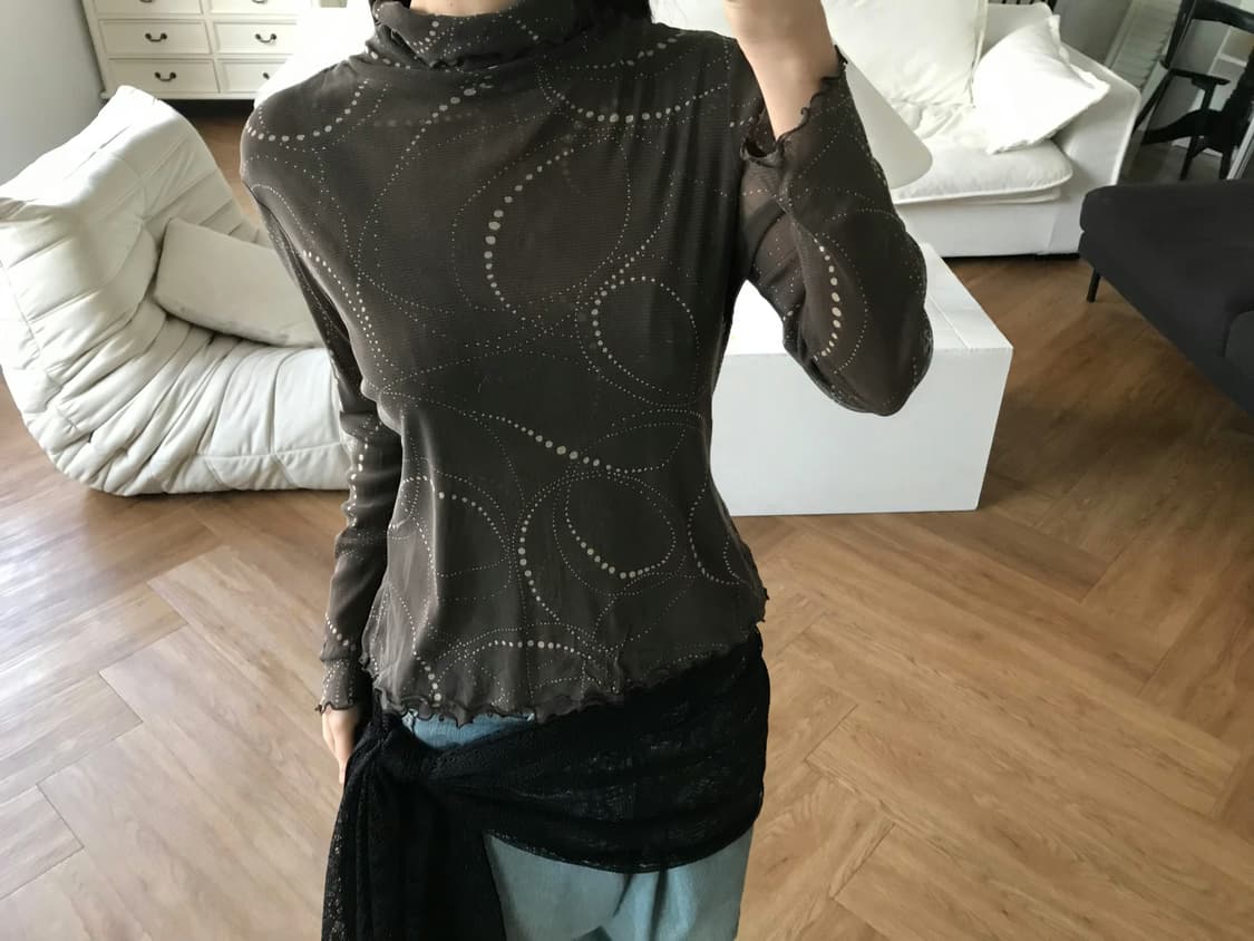 vintage pattern mash top 상품이미지3