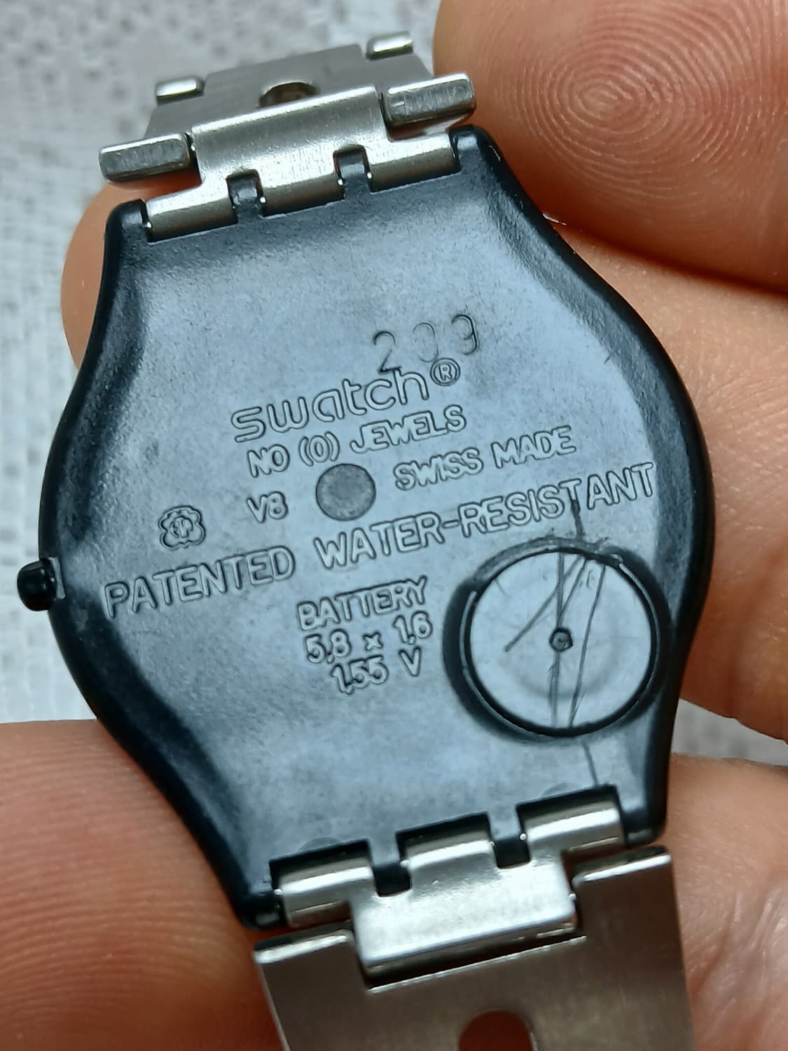 90s 빈티지 스와치 skin 쿼츠 시계 상품이미지6