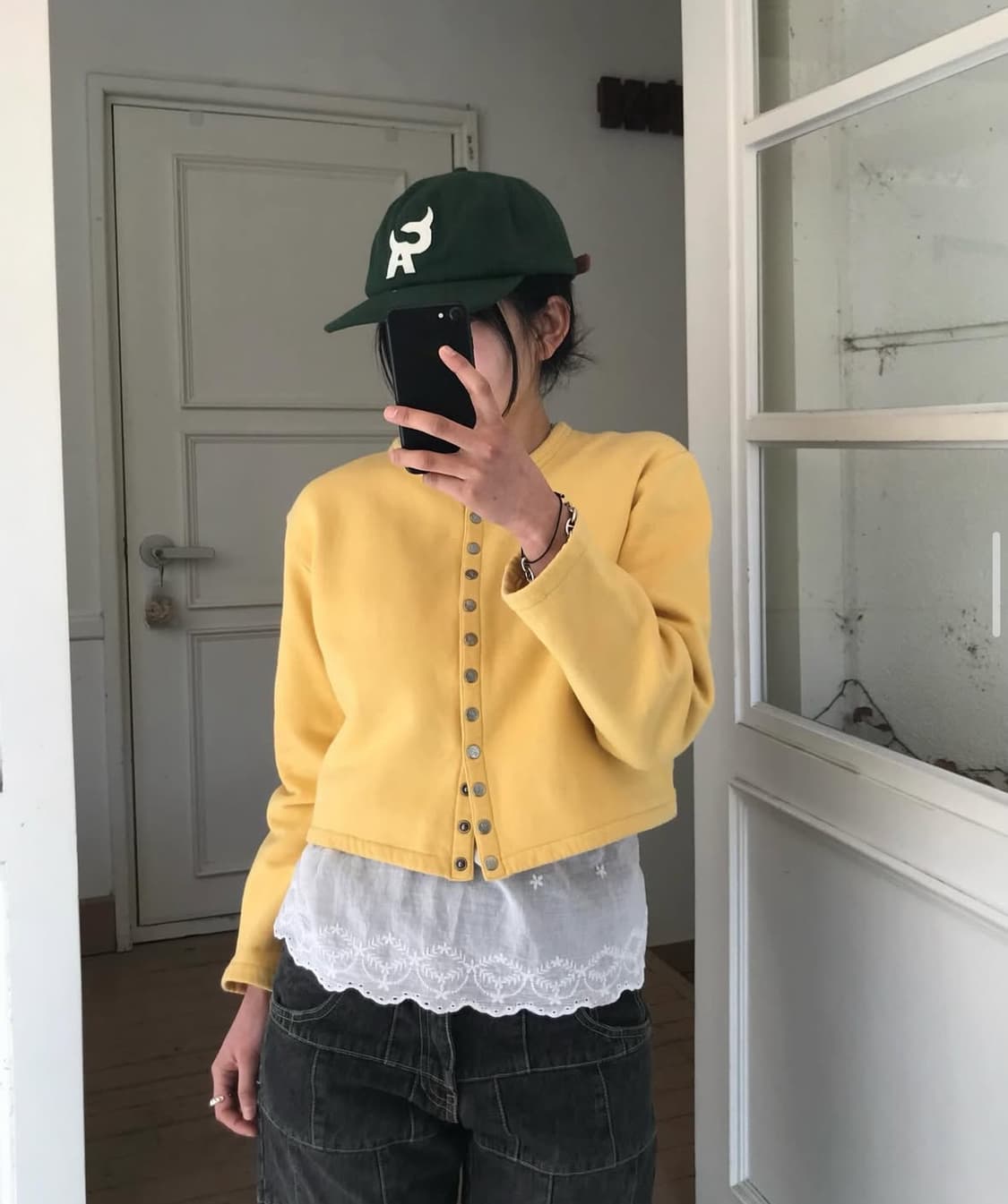 아네스베 스타일 버클 블랙 가디건 상품이미지4