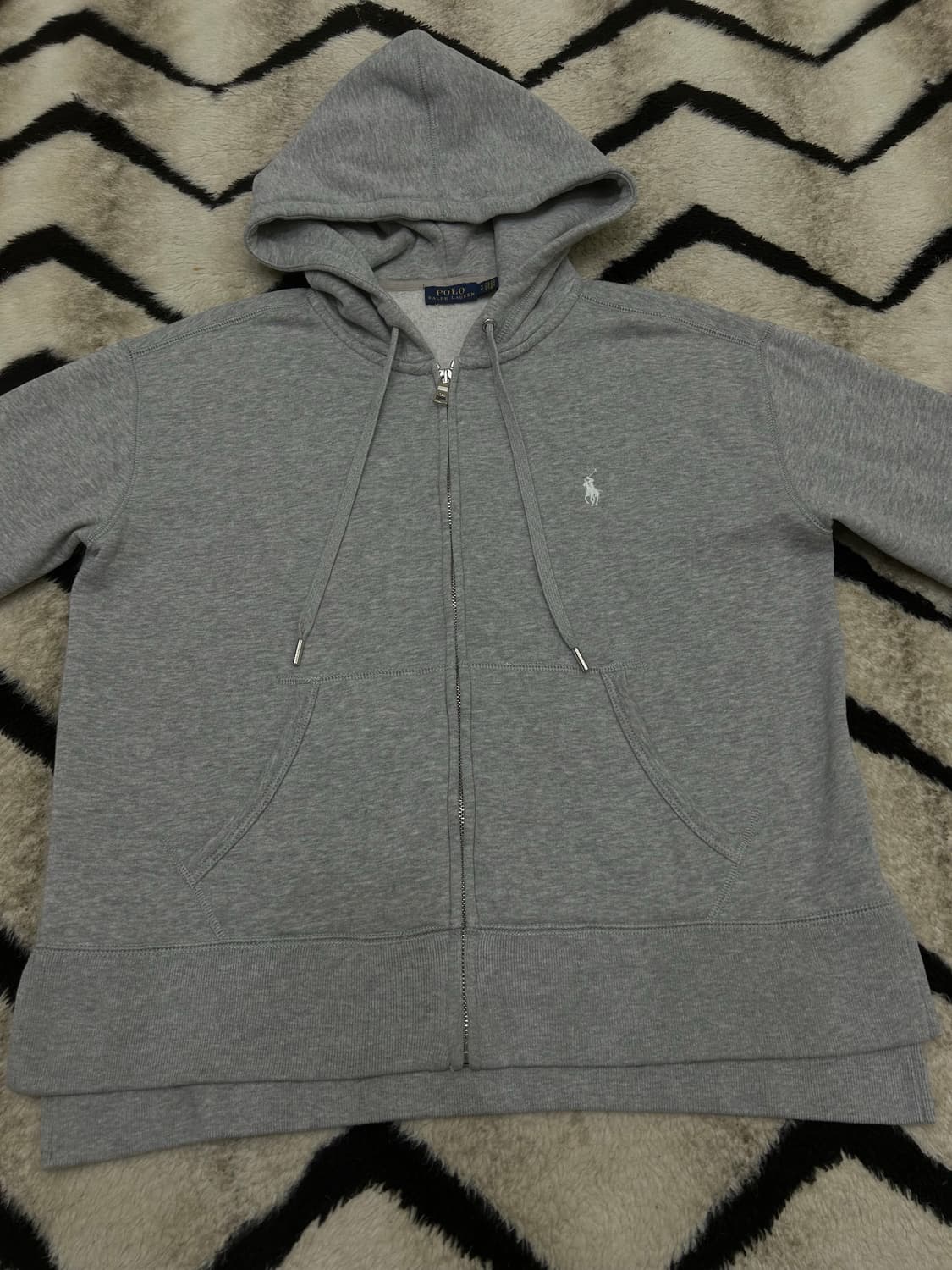 [S]폴로랄프로렌 트임 후드집업/그레이/기모 상품이미지3