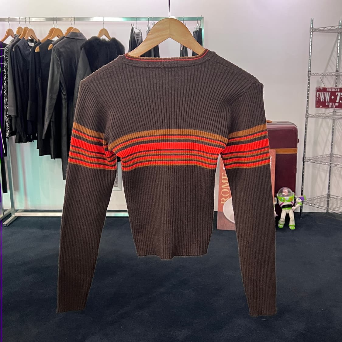 [S] GEUSS 게스USA 브이넥 골지니트 상품이미지2