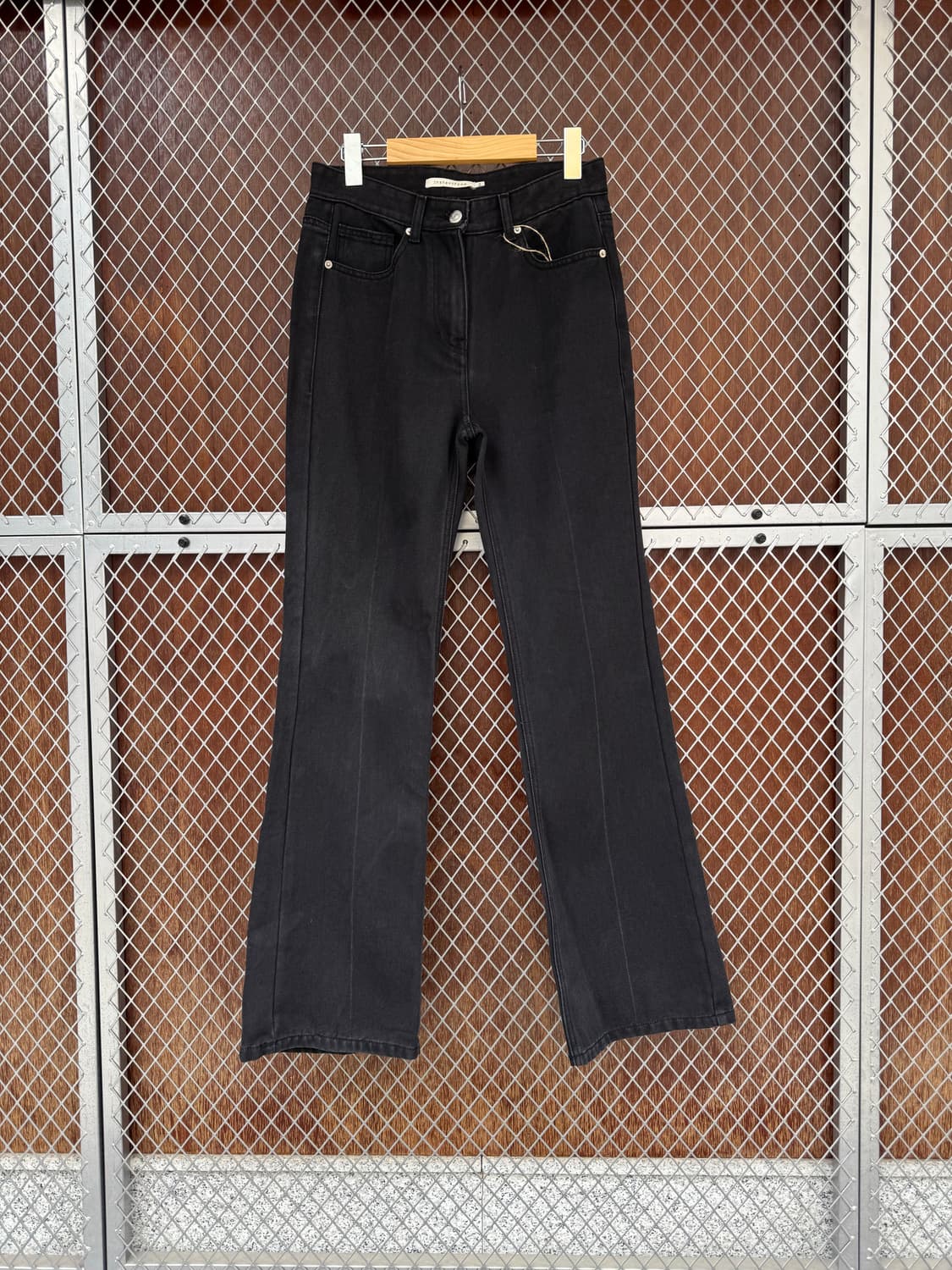 인스턴트펑크 흑청 라인 세미 부츠컷 데님 팬츠 2 상품이미지1