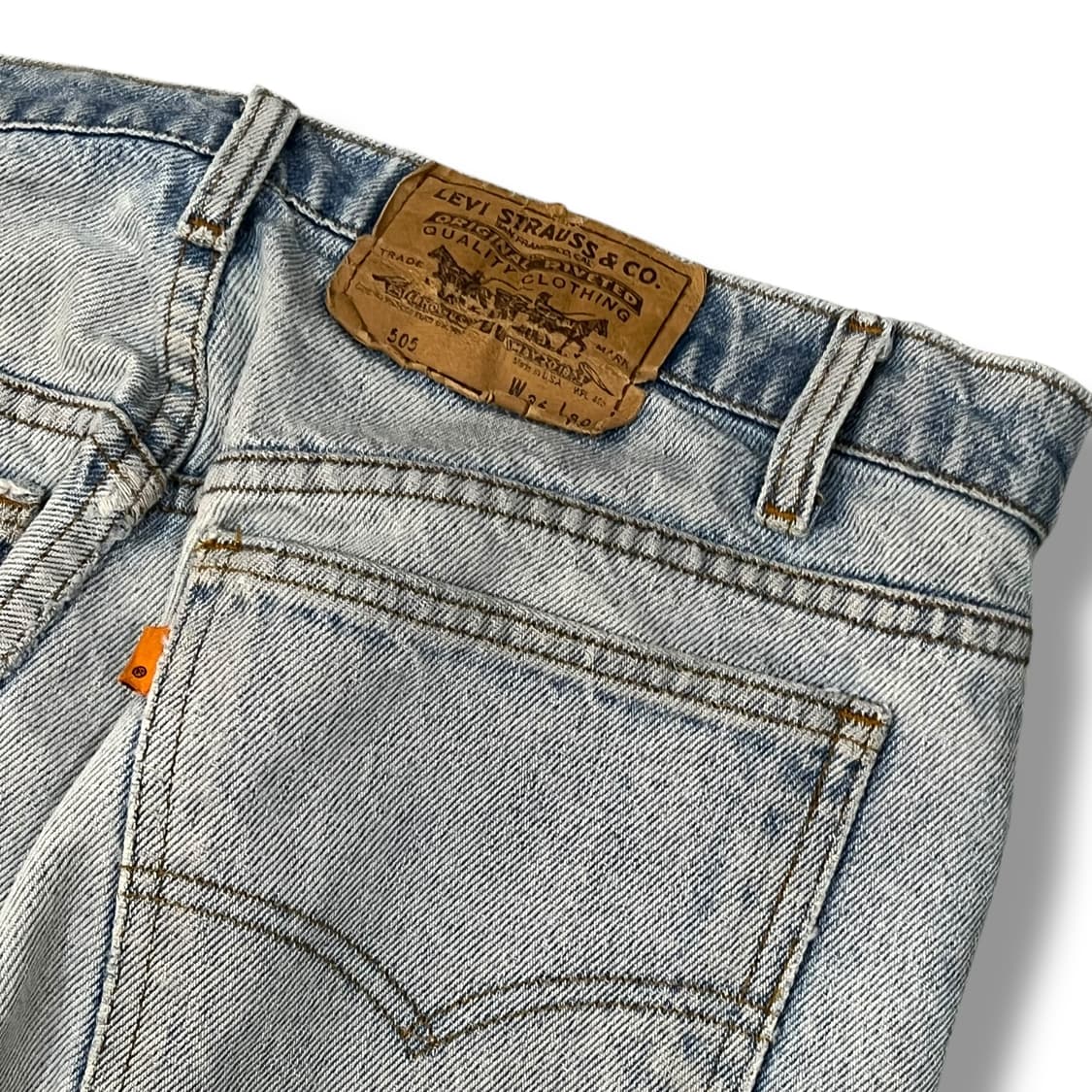  USA 리바이스 505 오렌지 블랭크 탭 데님팬츠 y13929 상품이미지7