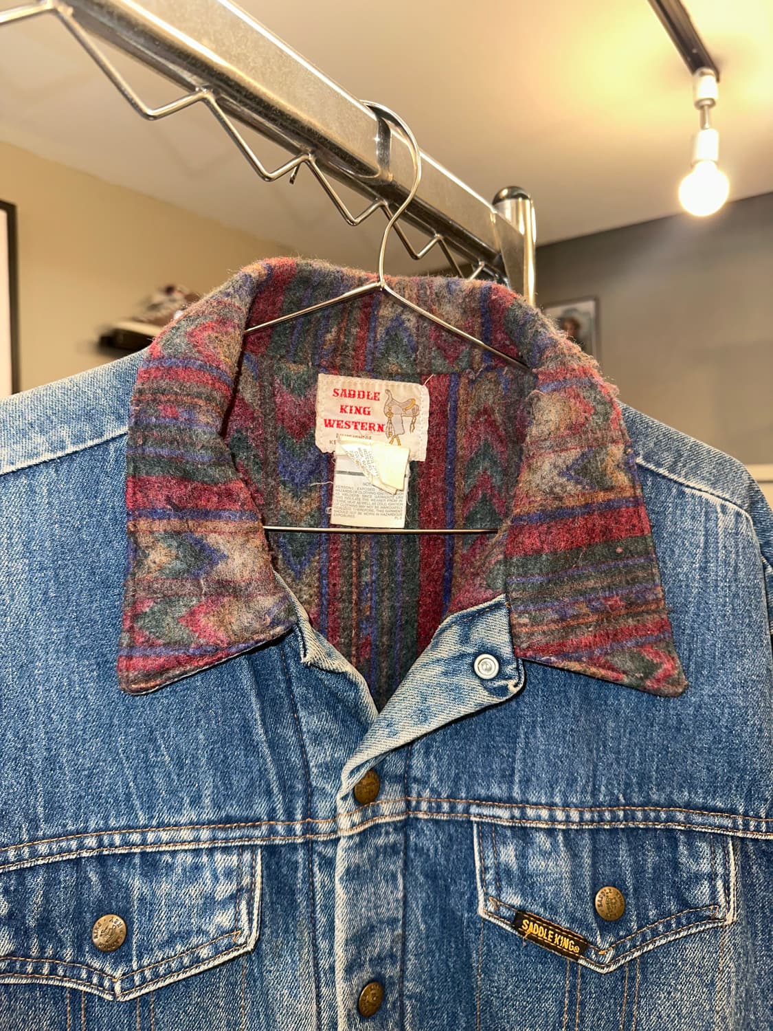 80’s Saddle King Western blanket denim 상품이미지5