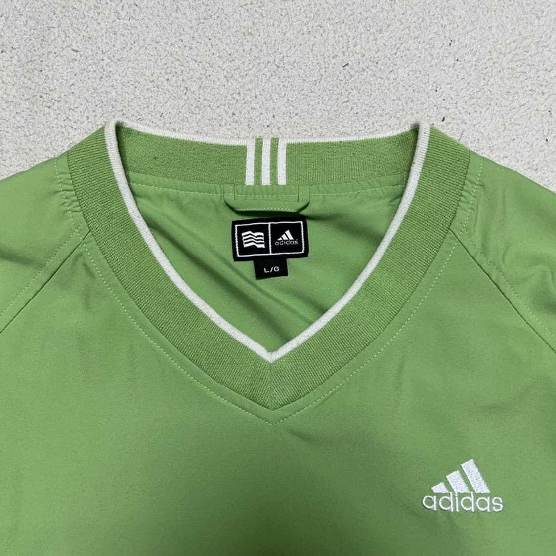 ADIDAS 골프 웜업 바람막이 맨투맨 그린 L 상품이미지4