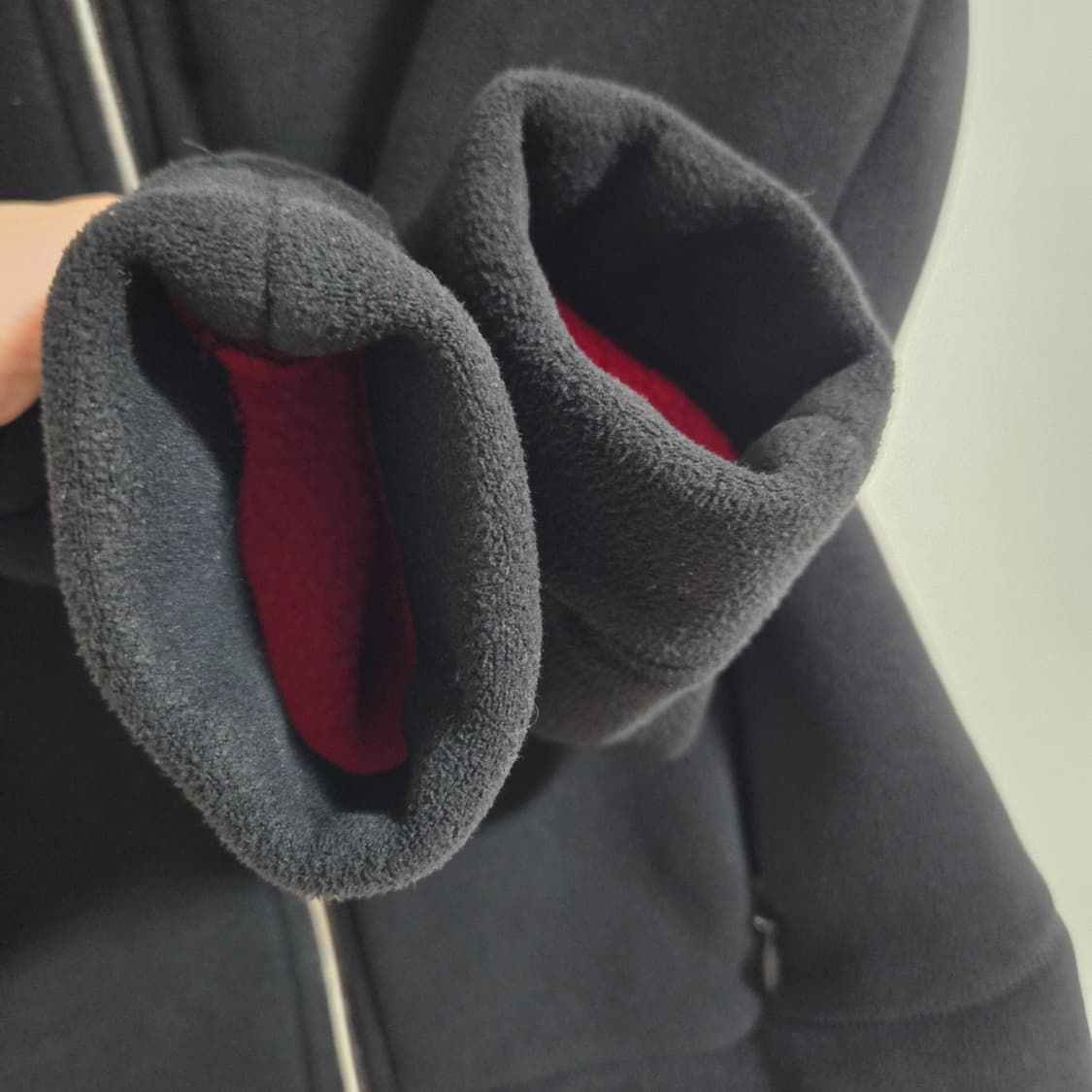 데상트 아우디 스키팀 블랙 후리스 여성 자켓 후드집업 상품이미지7