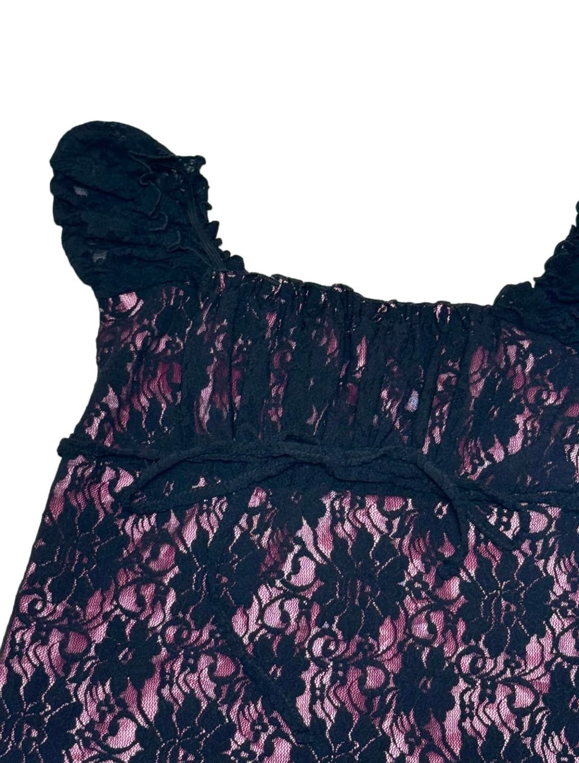 빈티지 페어리 블랙 핑크 블라우스 상품이미지3