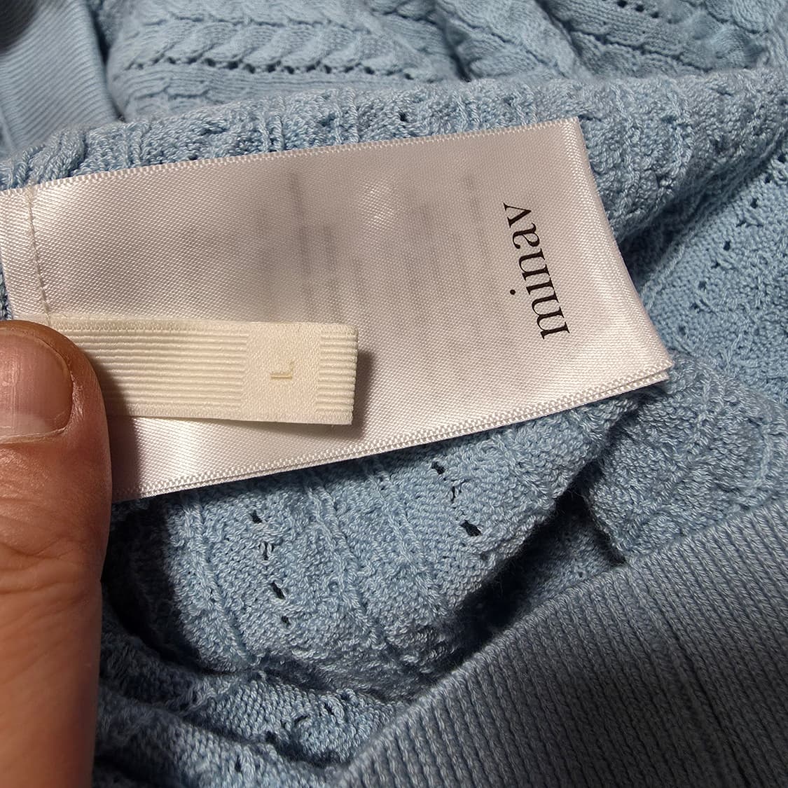 (L)미나브 워셔블 케이블 반팔 가디건 상품이미지4