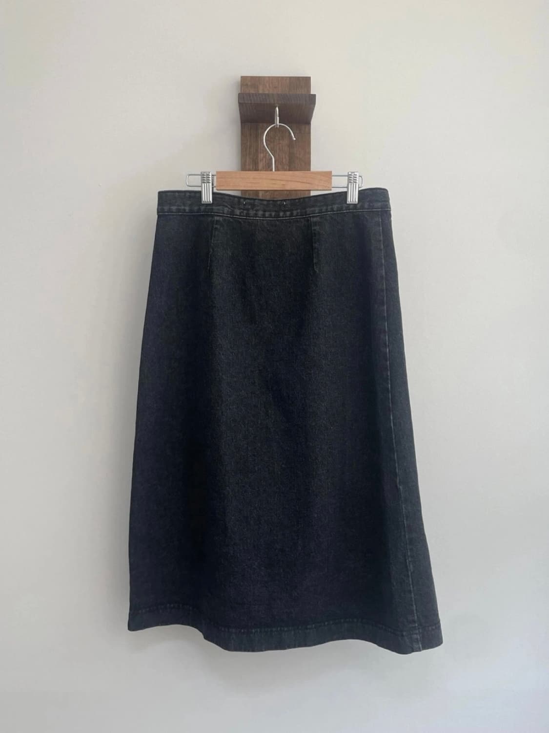 플리츠 데님 롱 스커트 상품이미지7