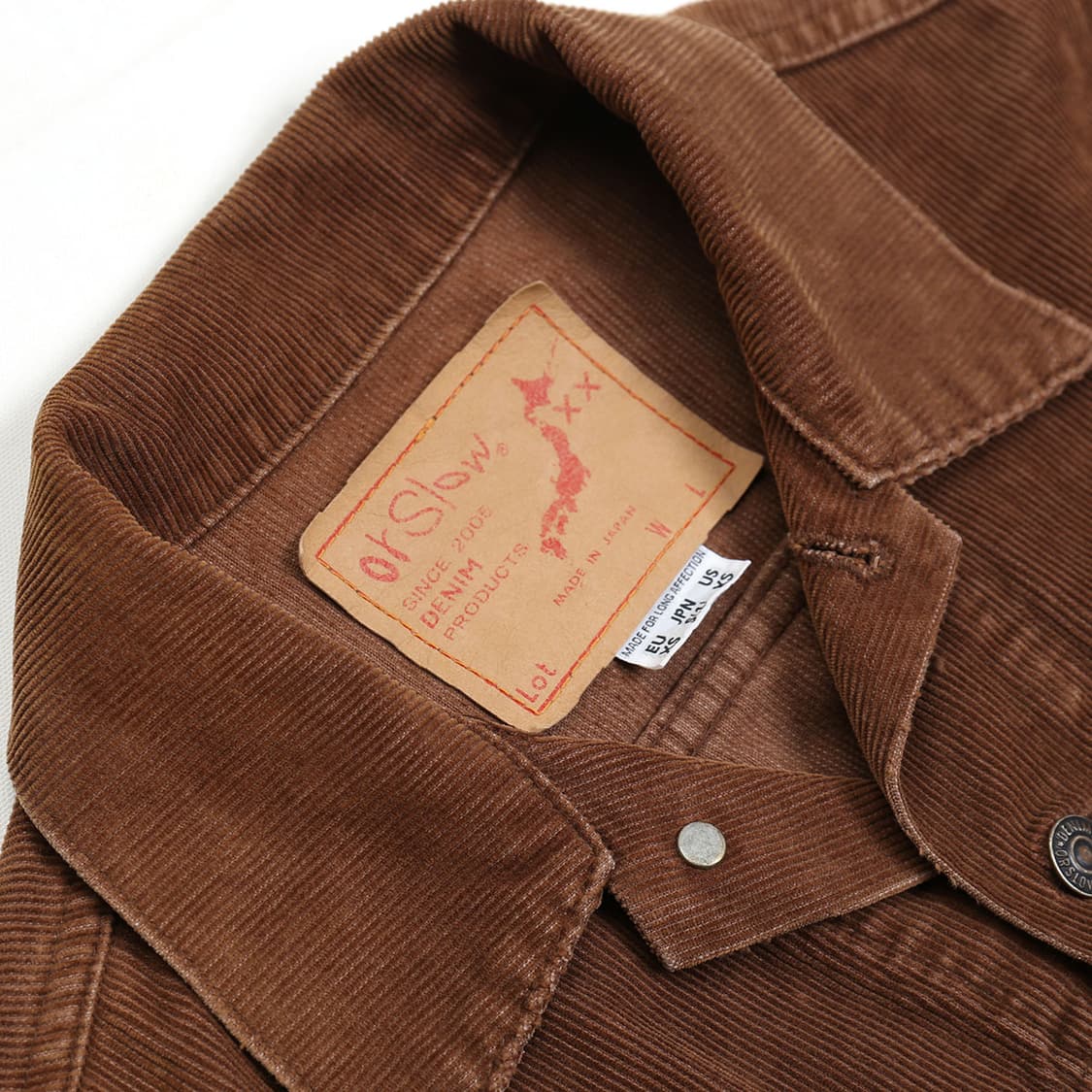 (S1) 오어슬로우 브라운 코듀로이 트러커 자켓 상품이미지4