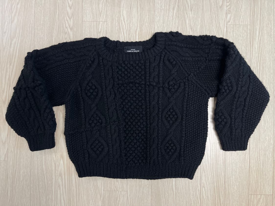 꼼데가르송 트리콧 케이블 니트 AD1992 상품이미지1