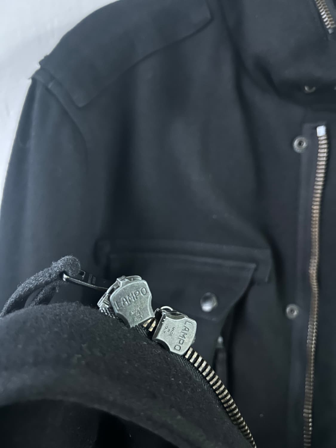 아르마니 익스체인지 하이넥 울 야상 자켓 상품이미지10