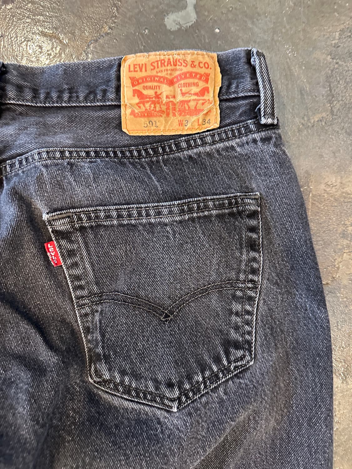 Levis 리바이스 501 블랙진 W34 L34 상품이미지3