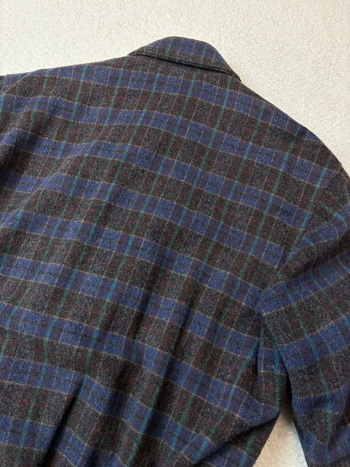 라코스테 90's 울 체크 블루종 자켓 PN5962    상품이미지5