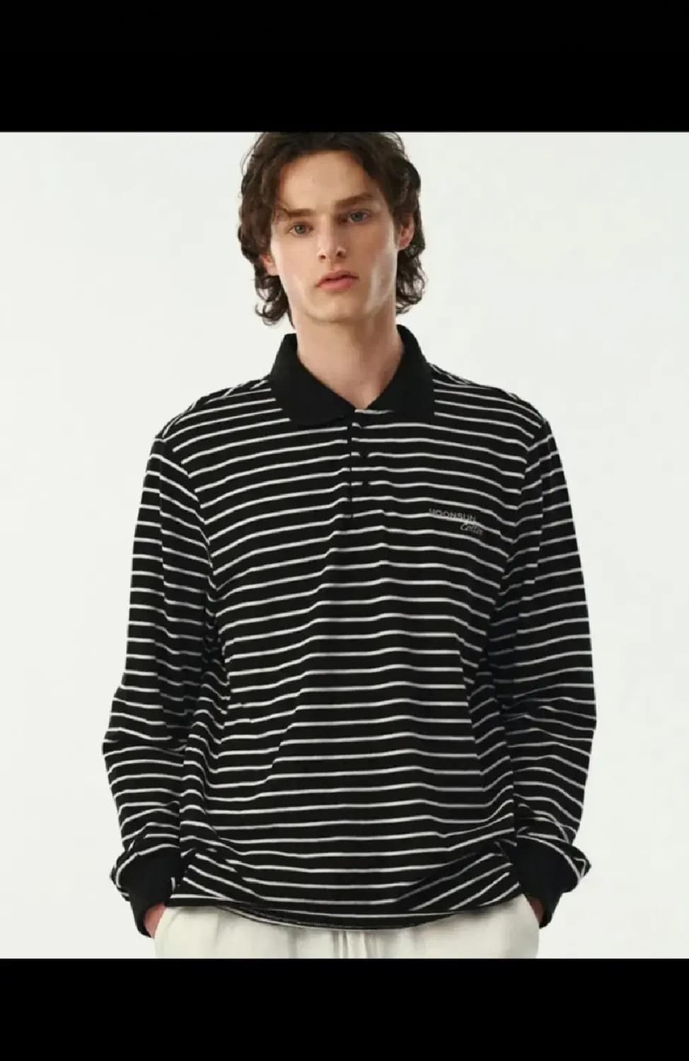 문선  스트라이프 PK셔즈 블락 상품이미지2