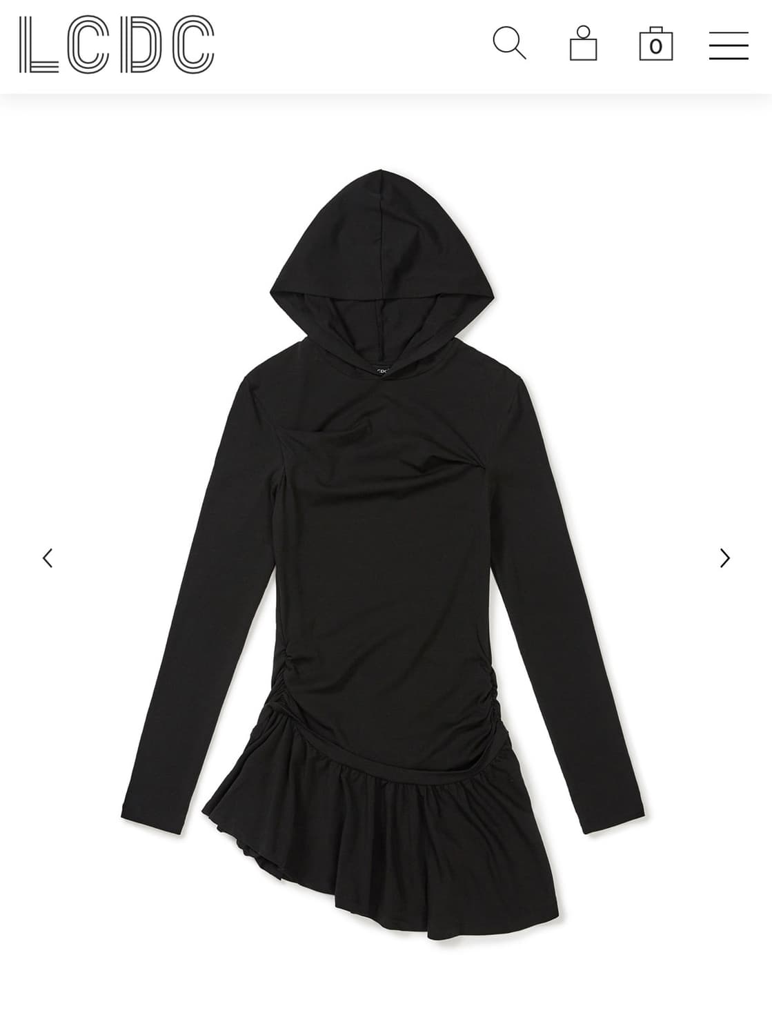 LCDC tm) Hooded Jersey Dress BK M 상품이미지3