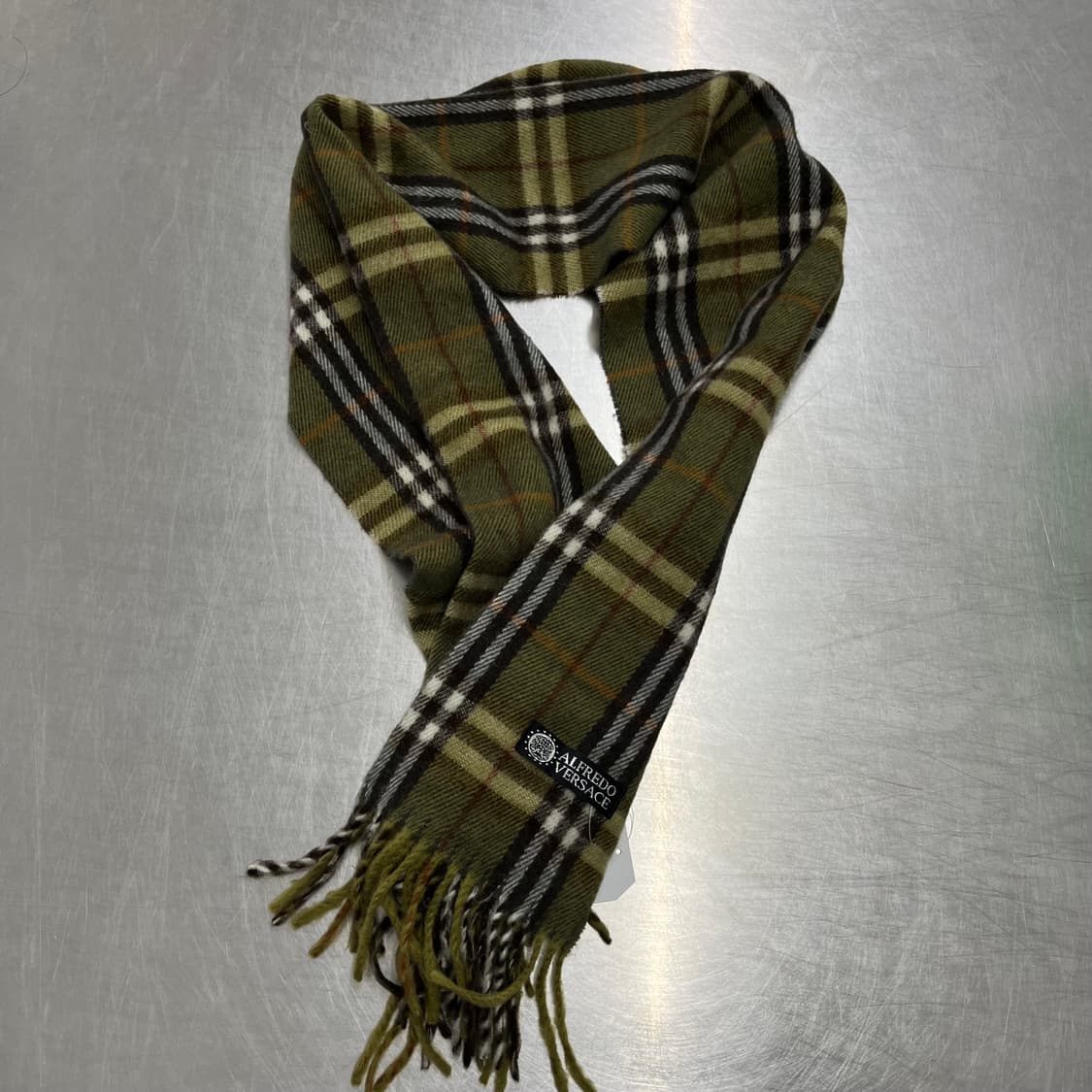 알프레도 베르사체 체크 머플러 상품이미지3