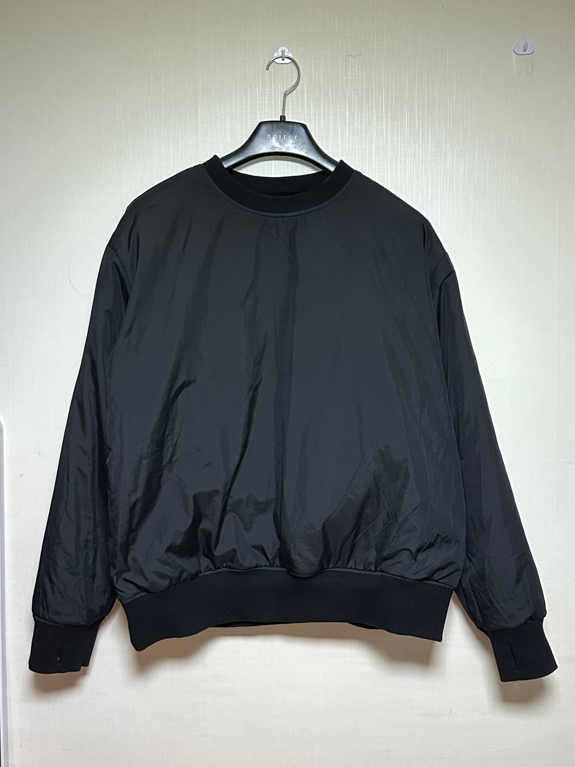 유스 youth 리버시블 헤링본 & 패딩 맨투맨 M/100-105블랙 상품이미지2