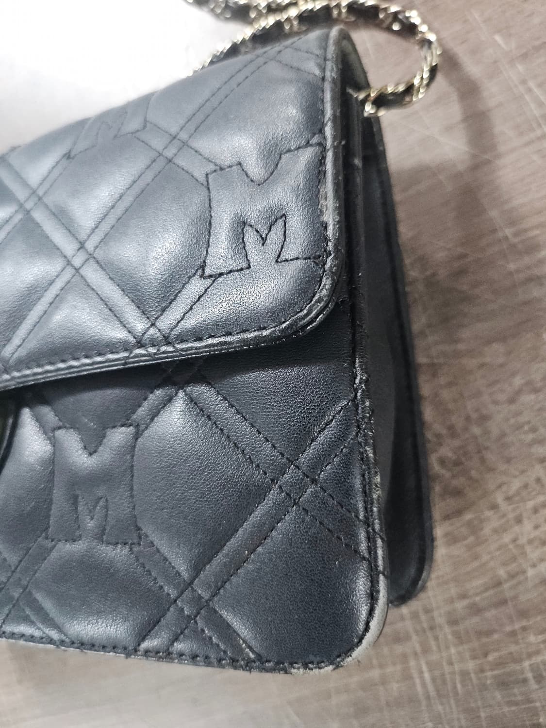 메트로시티 퀼팅 체인 크로스백 블랙 상품이미지3