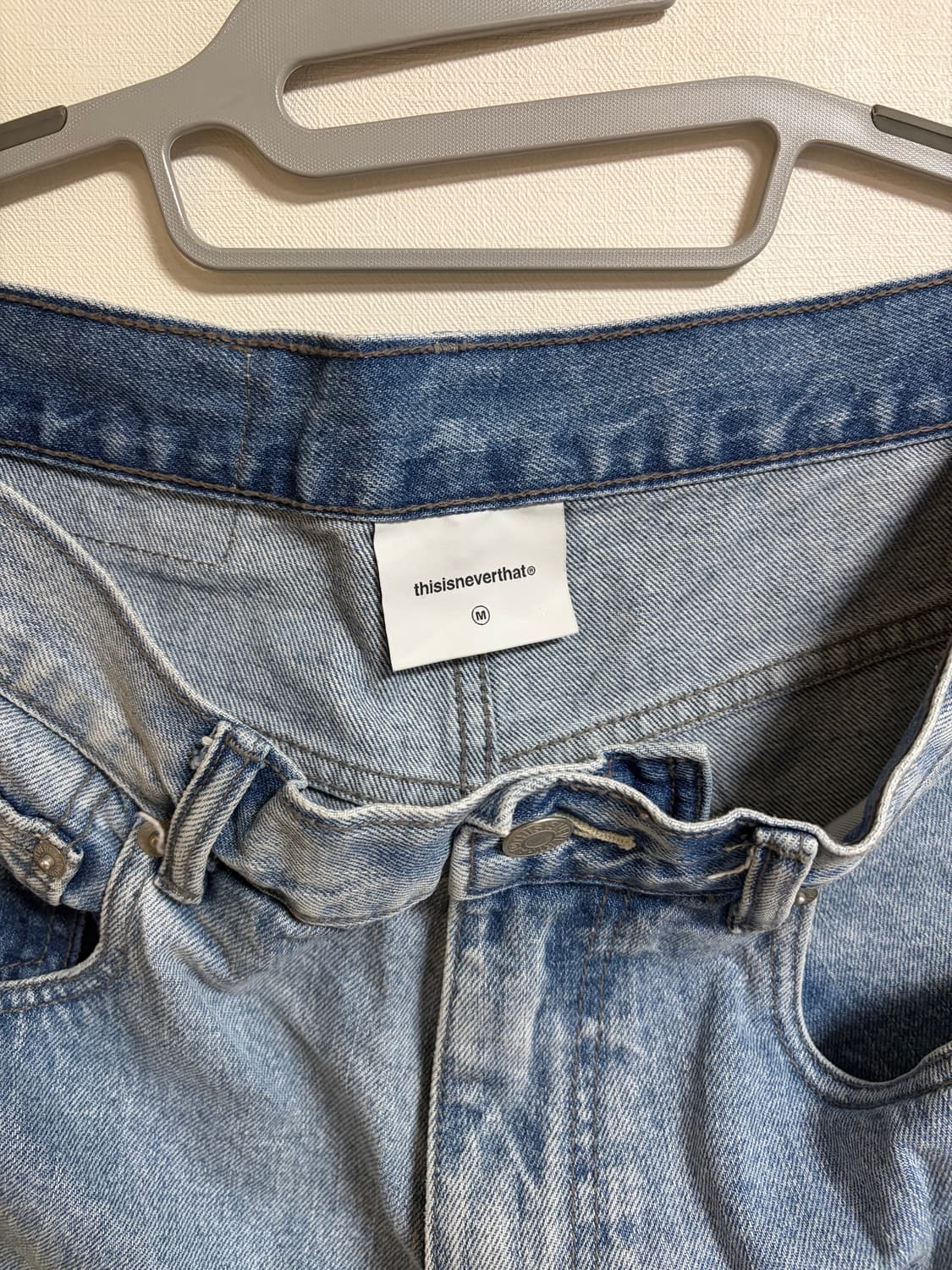 [M]디스이즈네버댓 릴렉스드 진 연청 데님 팬츠 상품이미지3