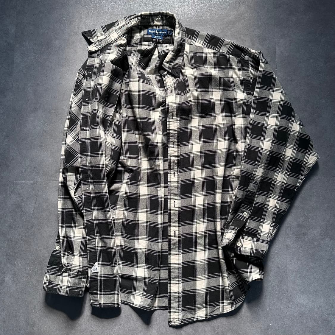 폴로 블랙 체크 블레이크 핏 셔츠 (va.64) 상품이미지2