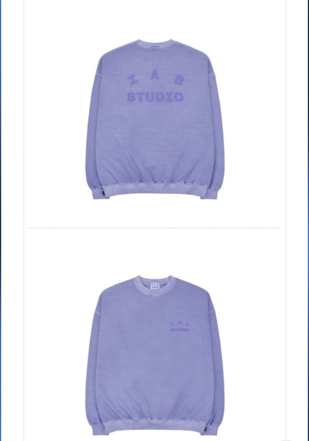 아이앱 스튜디오 피그먼트 맨투맨 L사이즈 상품이미지2