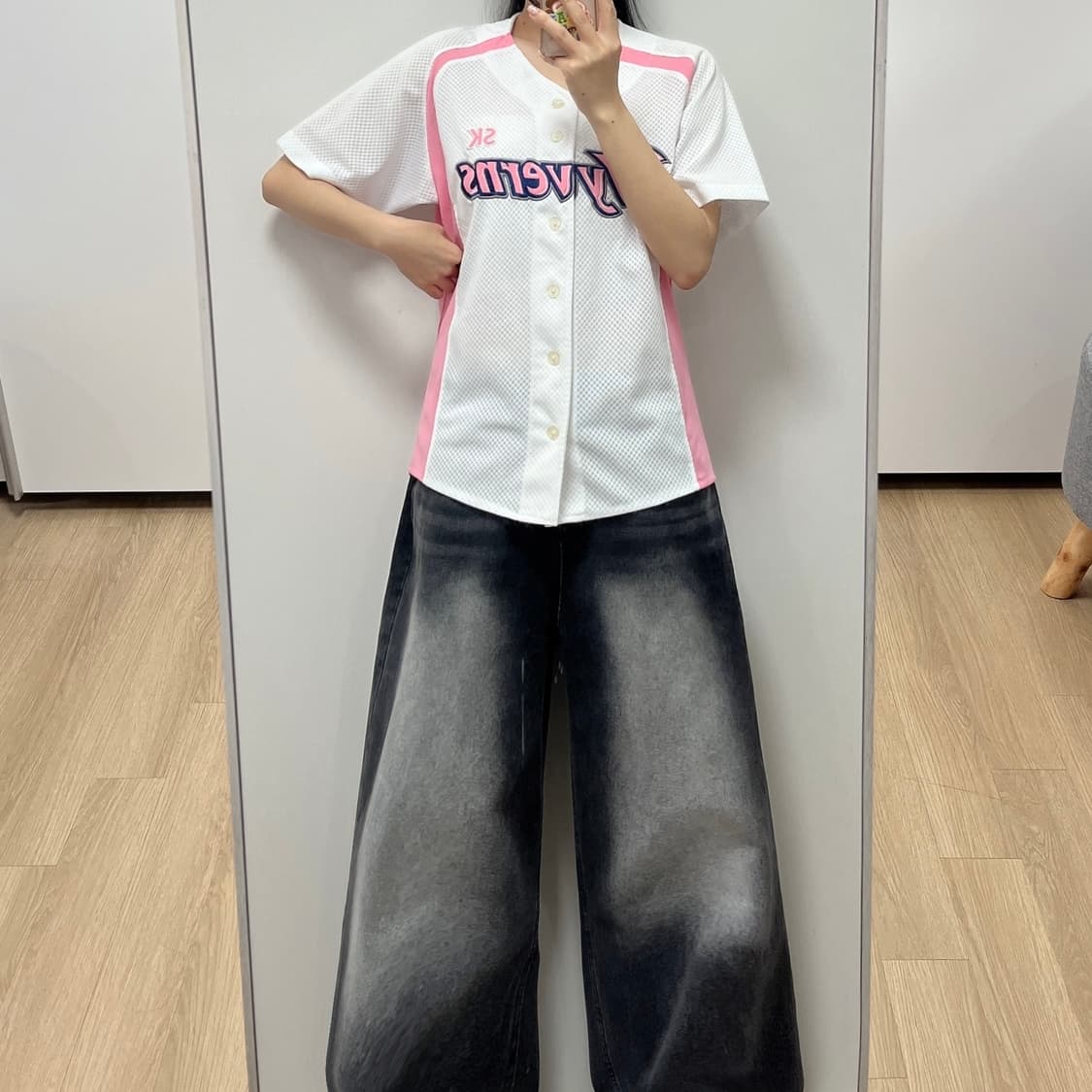 SK와이번스 ATC 정근우 마킹 핑크 반팔 유니폼 상품이미지1