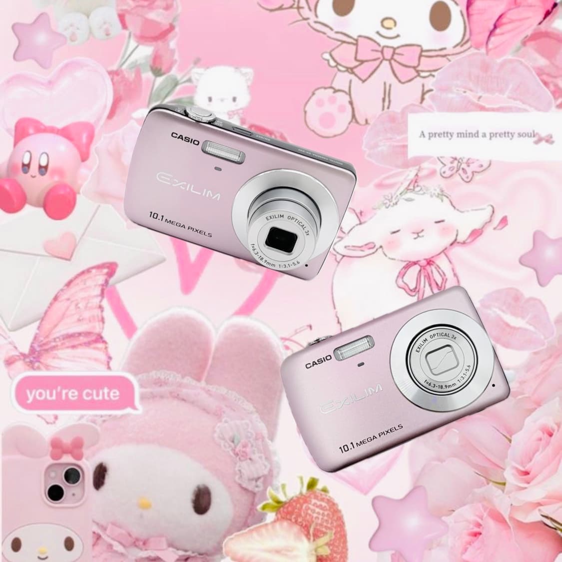 카사오 엑슬림 EX-Z33 딸기우유 핑크 디카 디지털 카메라 상품이미지1